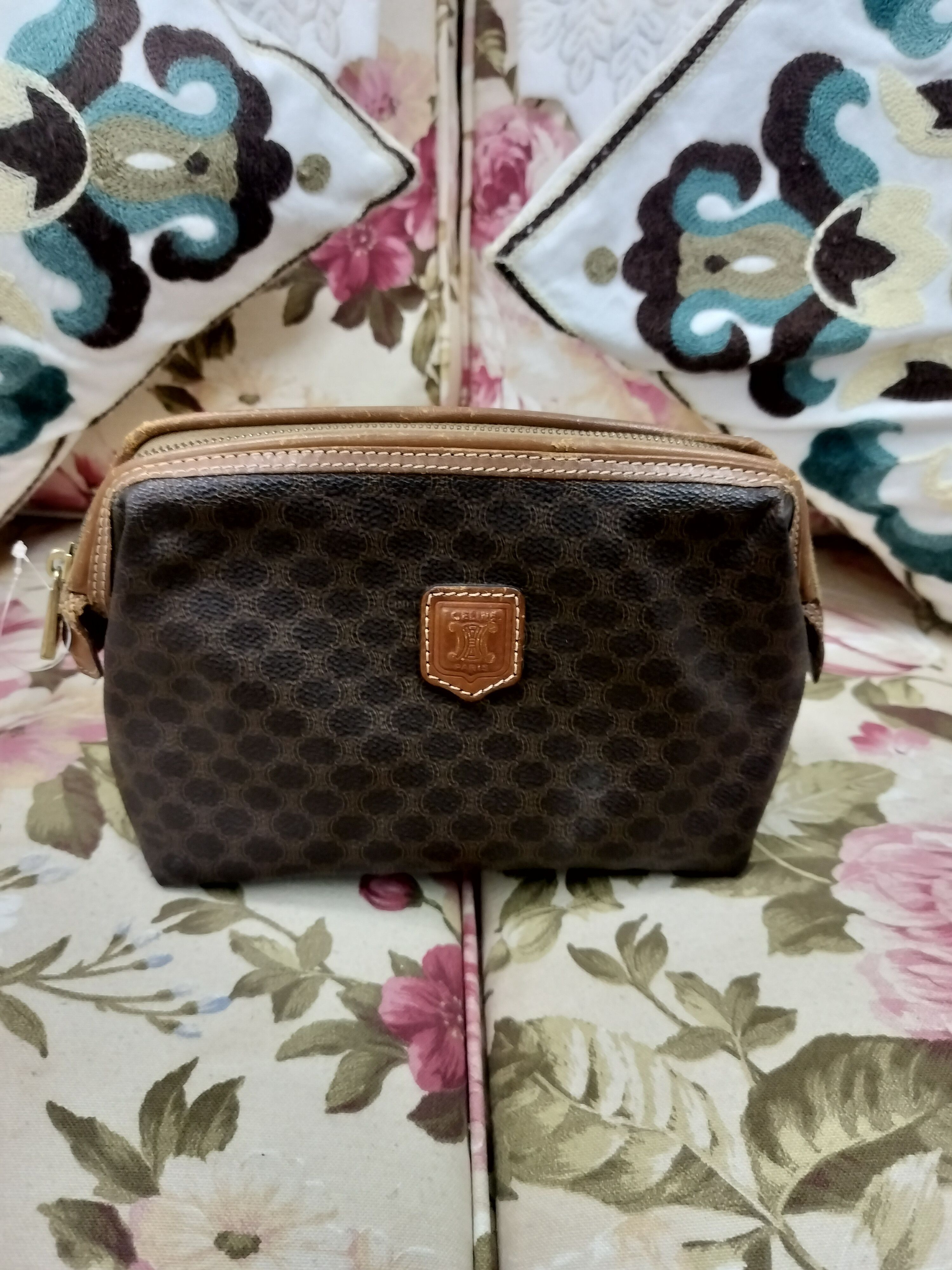Celine Vintage Celine Paris Macadam Cosmetic Pouch Size ONE SIZE - 1 Thumbnail