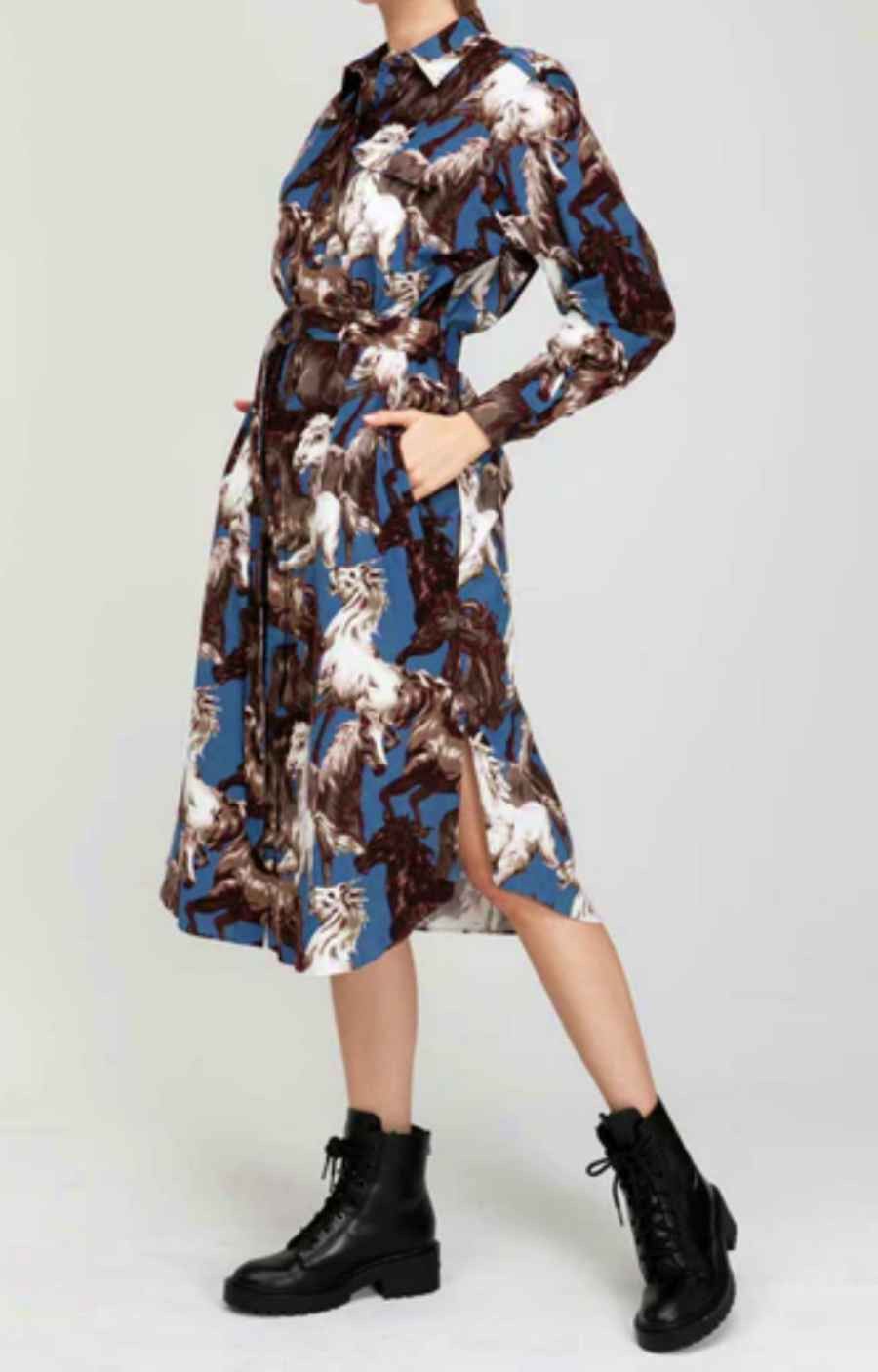 Kenzo KENZO Women's Chevaux Horse Cowboy Denim Tunc Dress Size M / US 6-8 / IT 42-44 - 1 Thumbnail