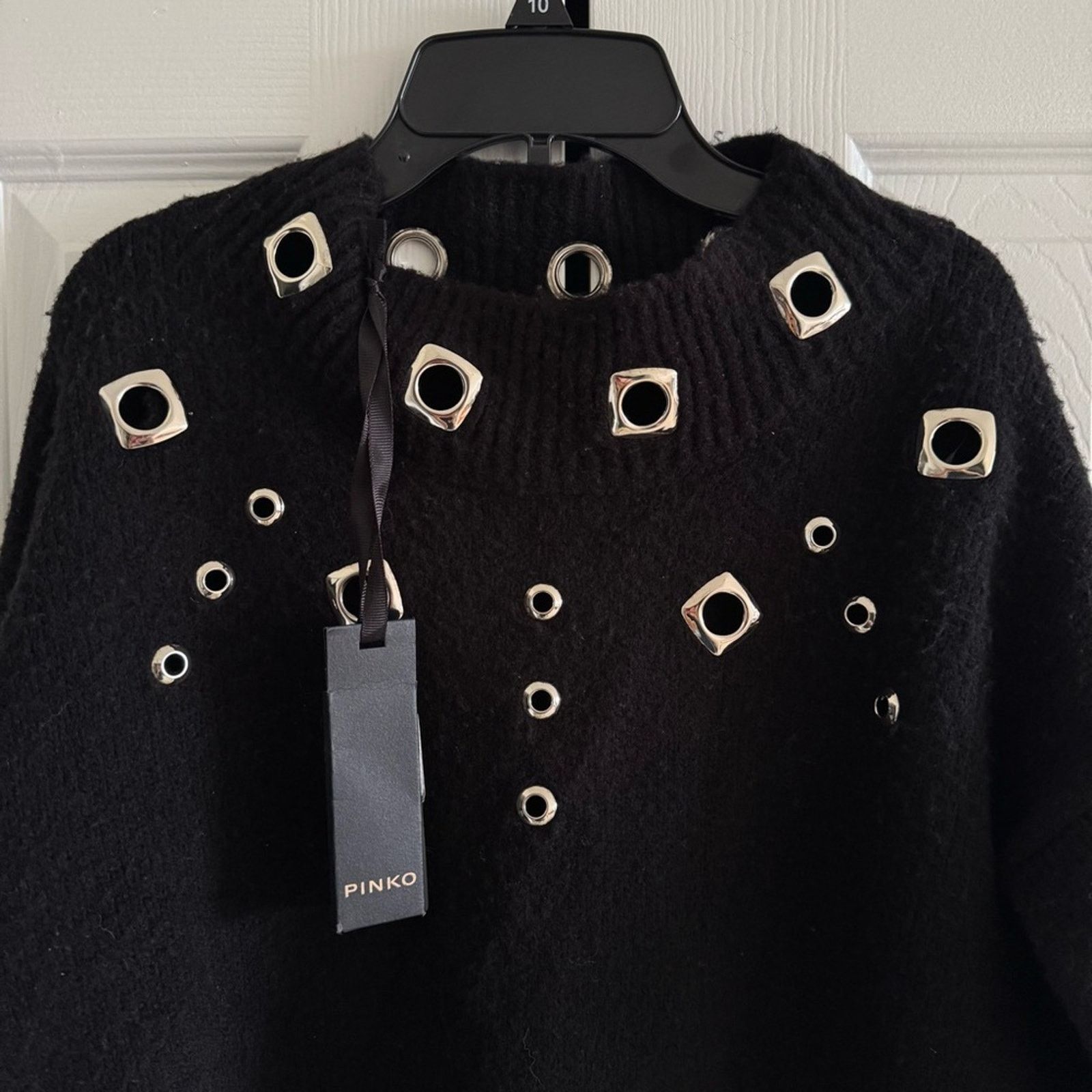Pinko NWT! PINKO Boxy Pullover Black, Size S, MSRP. $357 Size S / US 4 / IT 40 - 2 Thumbnail