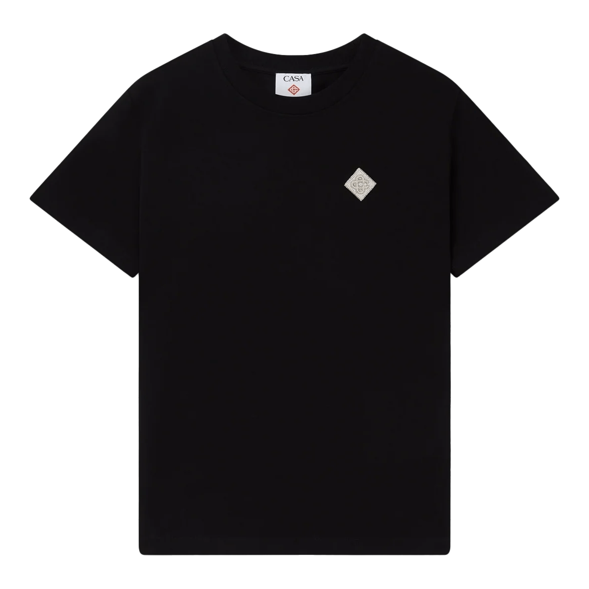 Casablanca Pearl Diamond Patch Short-Sleeve T-Shirt Black Size US L / EU 52-54 / 3 - 1 Thumbnail
