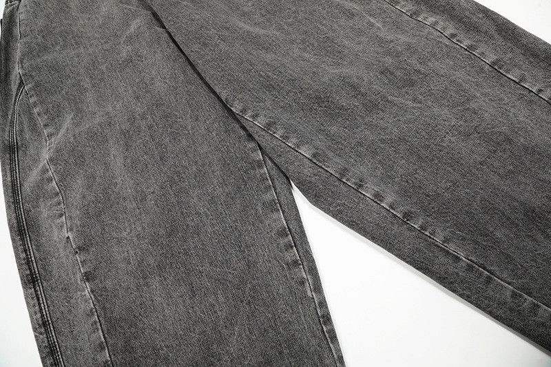 Japanese Brand Vintage washed distressed men's wide-leg jeans Size US 32 / EU 48 - 4 Thumbnail