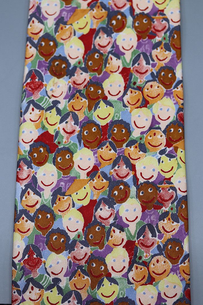 Other Save the Children Tie with Colorful Smiling Faces Print Size ONE SIZE - 8 Thumbnail