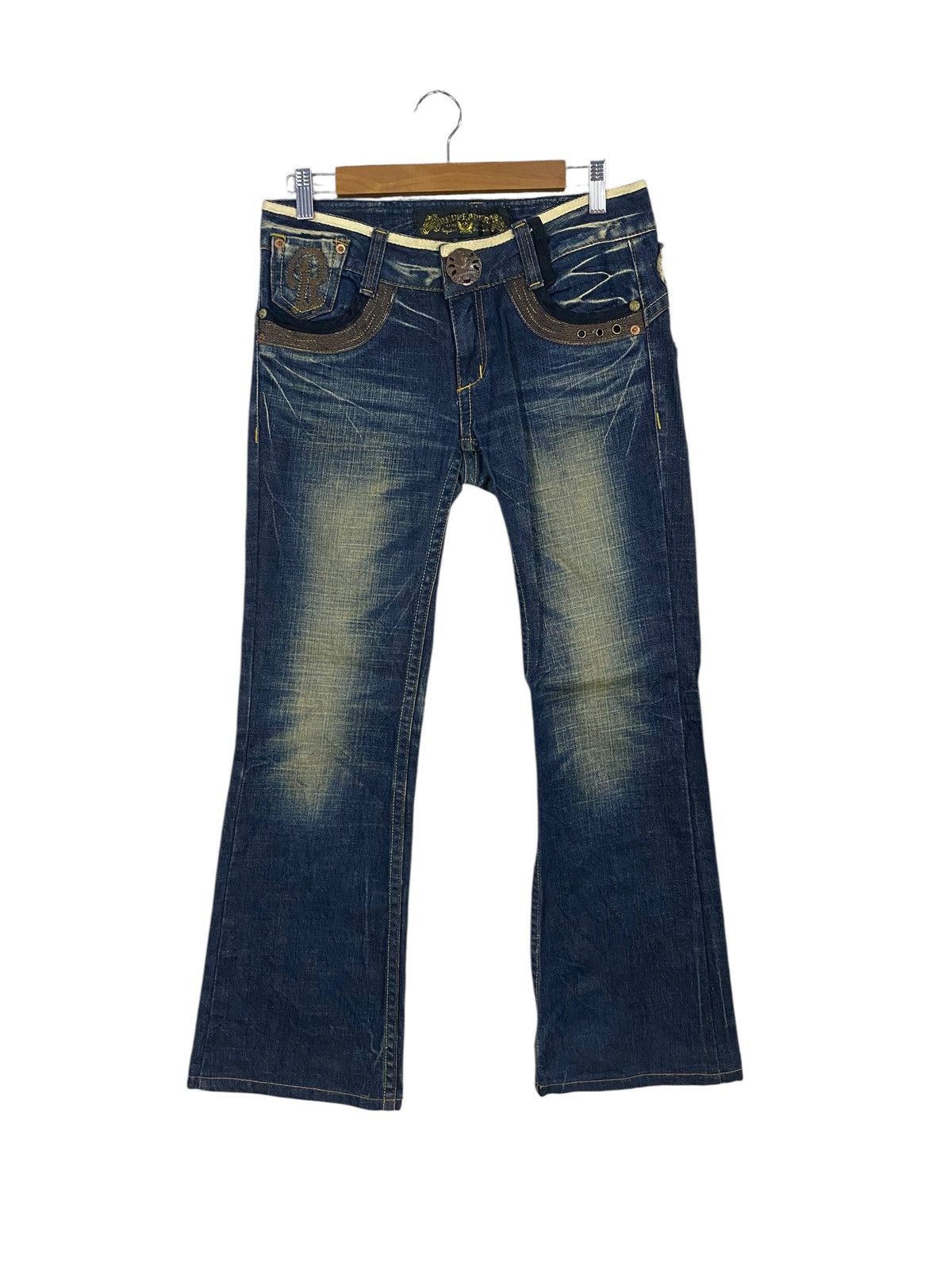 Japanese Brand Japanase brand red peppers flared denim very rare Size US 31 - 2 Thumbnail