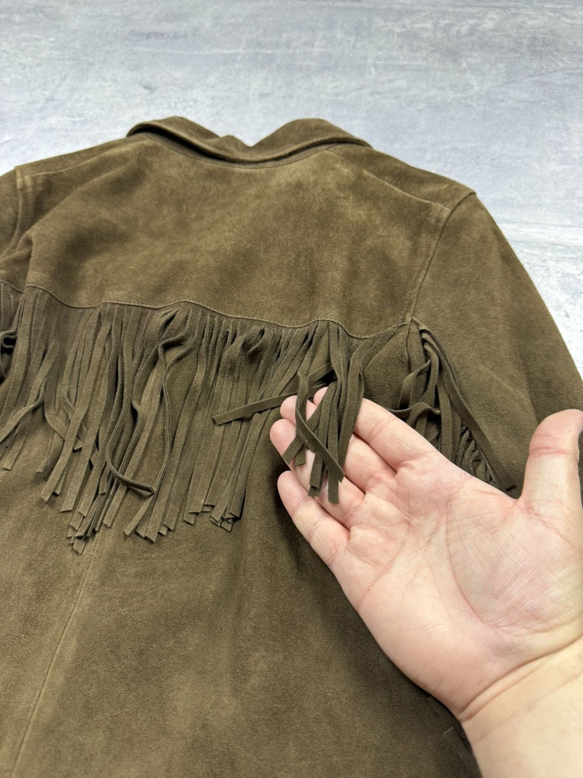 Saint Laurent Paris Saint Laurent Paris Suede Fringe Jacket Western Style 2015 Size XS / US 0-2 / IT 36-38 - 23 Thumbnail