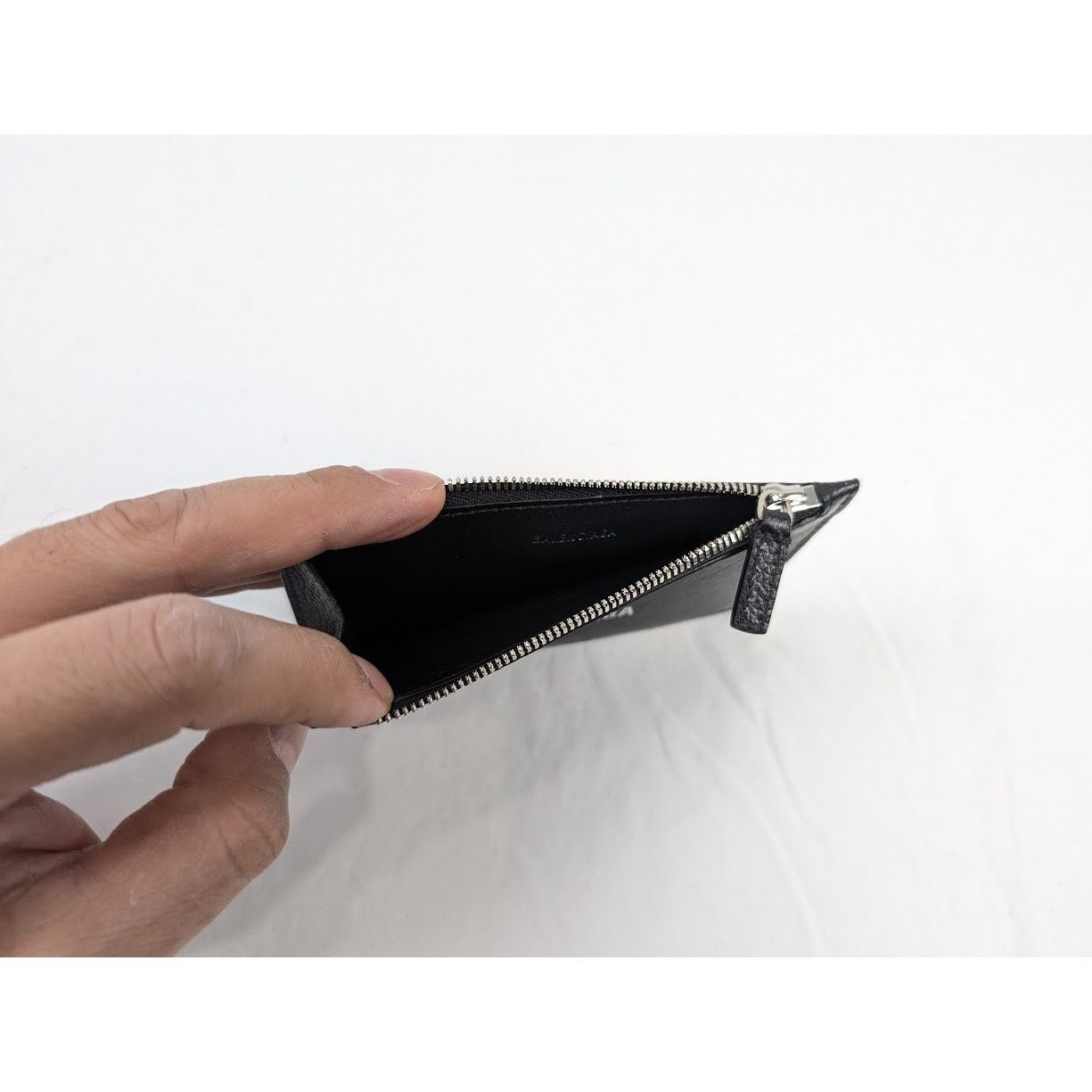 Balenciaga o1rshd1 Size: OS / Printed Grained Calf Wallet in Black Size ONE SIZE - 10 Thumbnail