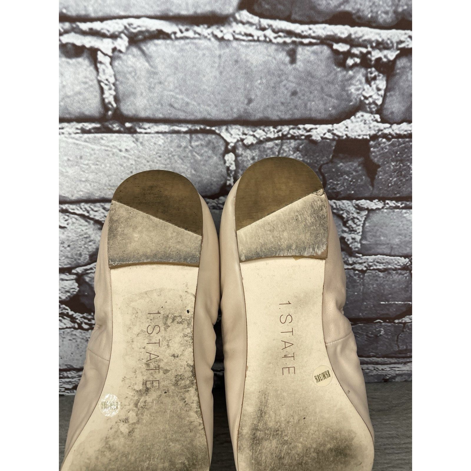 Other 1. State Skylar Ivory Leather Round Ballet Flats Shoes Women Size US 8.5 / IT 38.5 - 8 Thumbnail