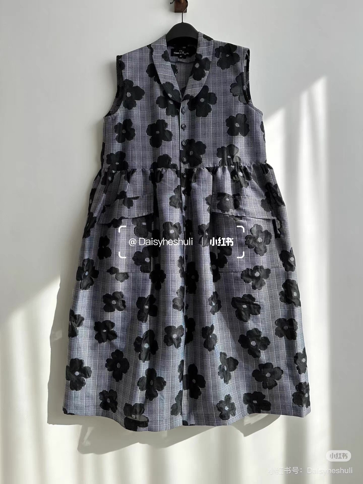 Comme des Garcons Comme des Garçons CDG Tricot Floral Plaid Tank Dress Ｑ24 Size M / US 6-8 / IT 42-44 - 7 Thumbnail
