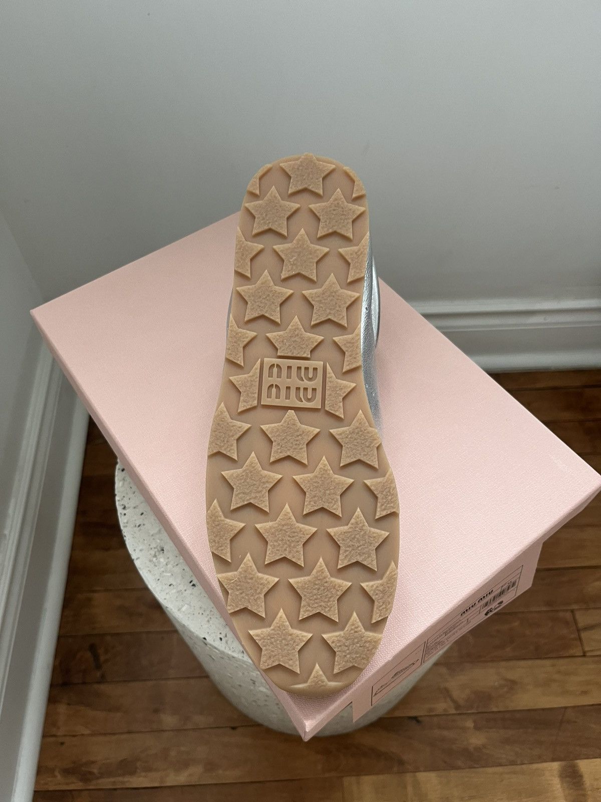 Miu Miu Plume Metallic Leather Sneakers Miu Miu Size US 8 / IT 38 - 5 Thumbnail