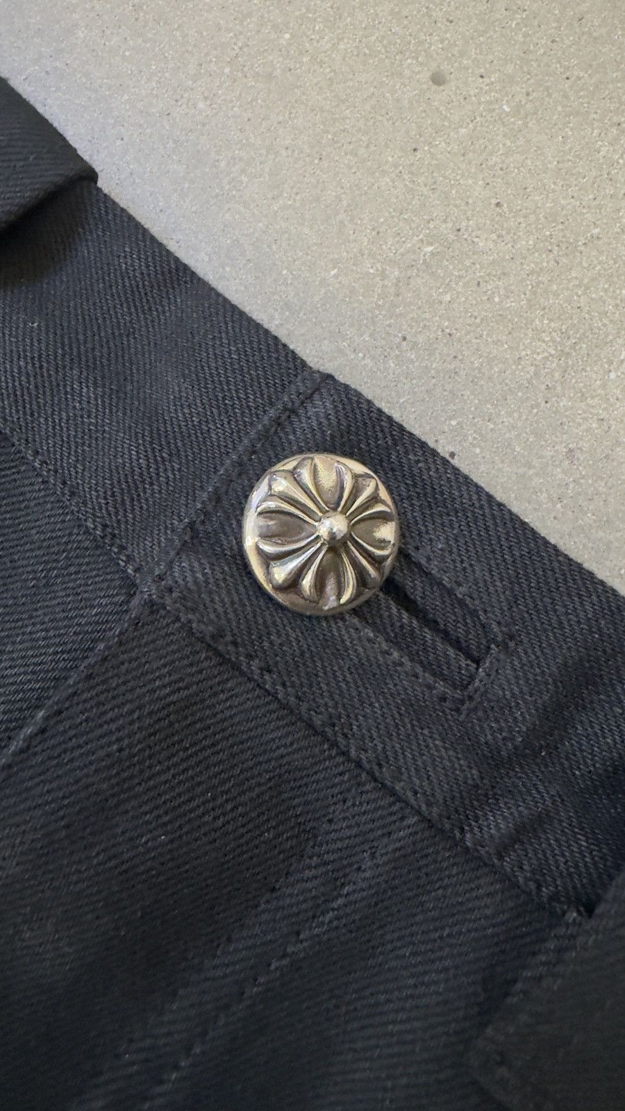 Chrome Hearts RARE! Chrome Hearts Street Sweeper Denim Pants Black Size US 31 - 4 Thumbnail