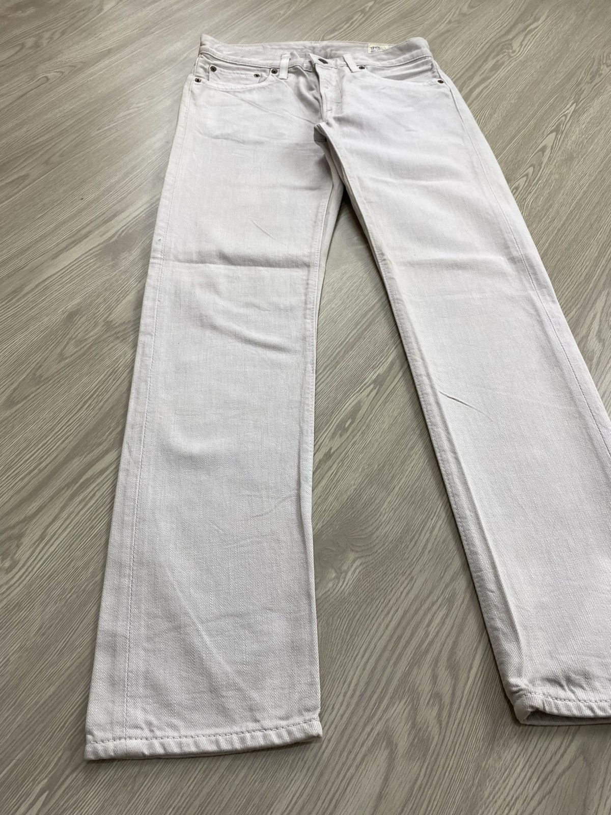 Evan Kinori × Orslow Vintage Orslow Japan Broken White Straight Jeans Size US 29 - 2 Thumbnail