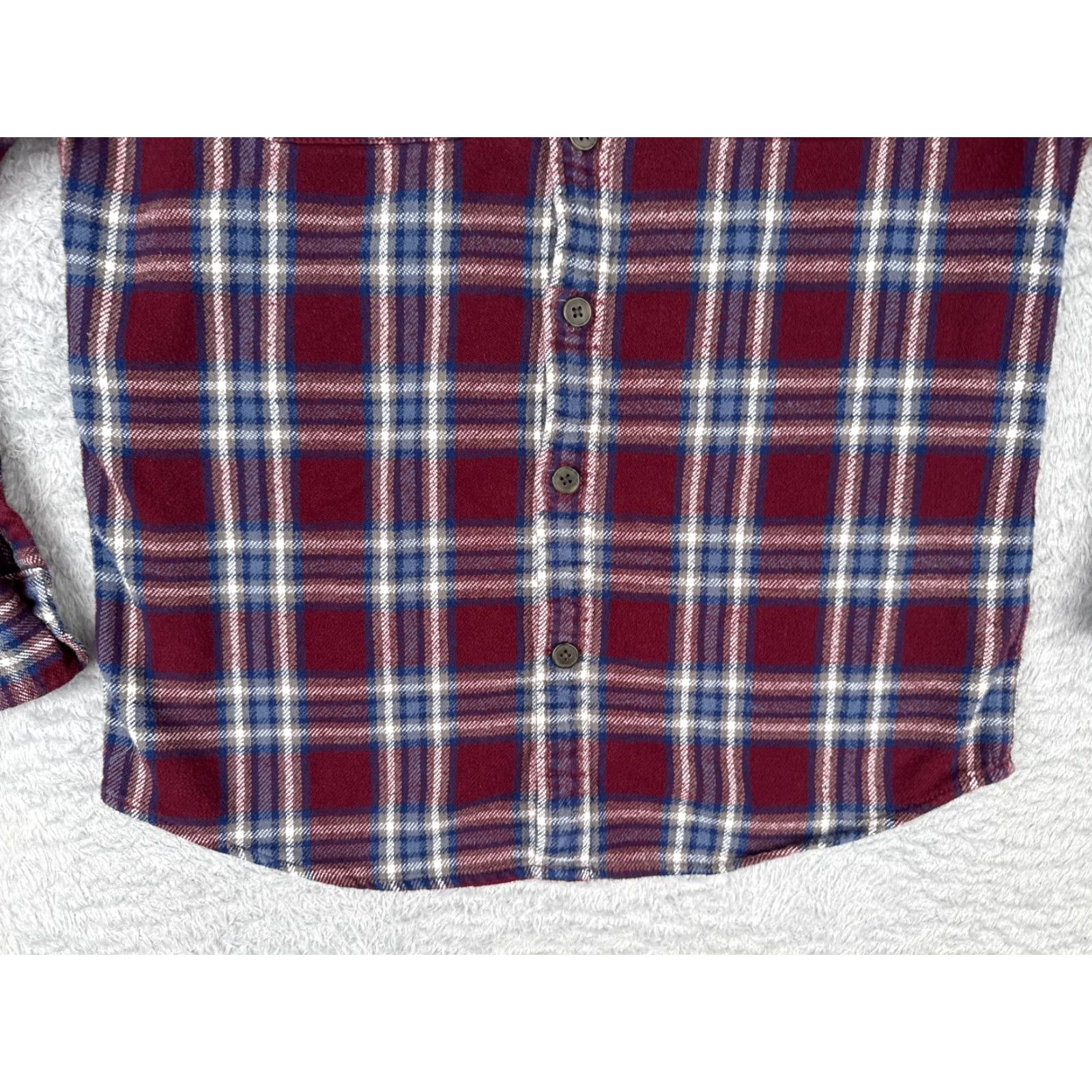 Vintage St. John's Bay Shirt Mens M Red Blue Button Up 100% Cotton Flannel Plaid Button-Up Casual Travel Workwear Mens Shirt Size US M / EU 48-50 / 2 - 5 Thumbnail