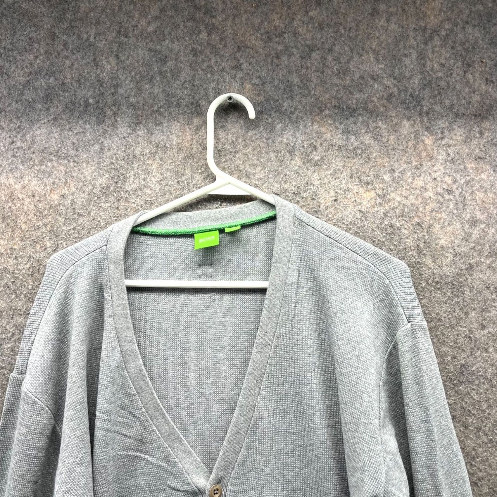 Hugo Boss VINTAGE Hugo Boss Sweater Women XL Cardigan Gray Fleece Logo All Seasons Fall Winter Spring Regular Womens Size XL / US 12-14 / IT 48-50 - 2 Thumbnail
