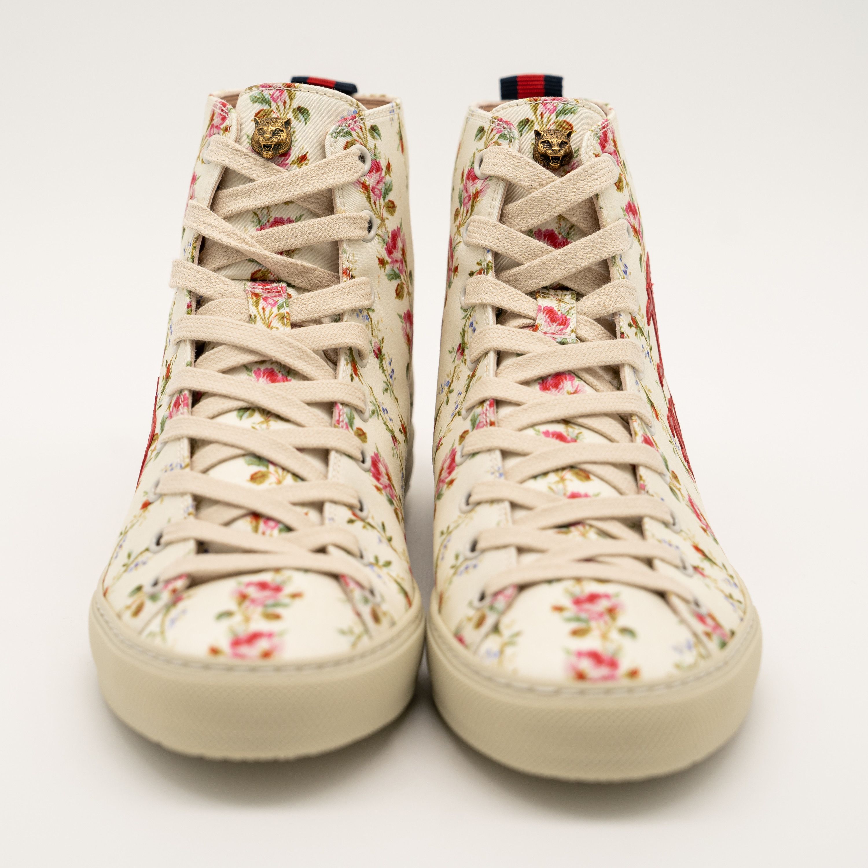 Gucci 37eu 7us Gucci Blind For Love Floral Print High Top Sneakers Size US 7 / IT 37 - 2 Thumbnail