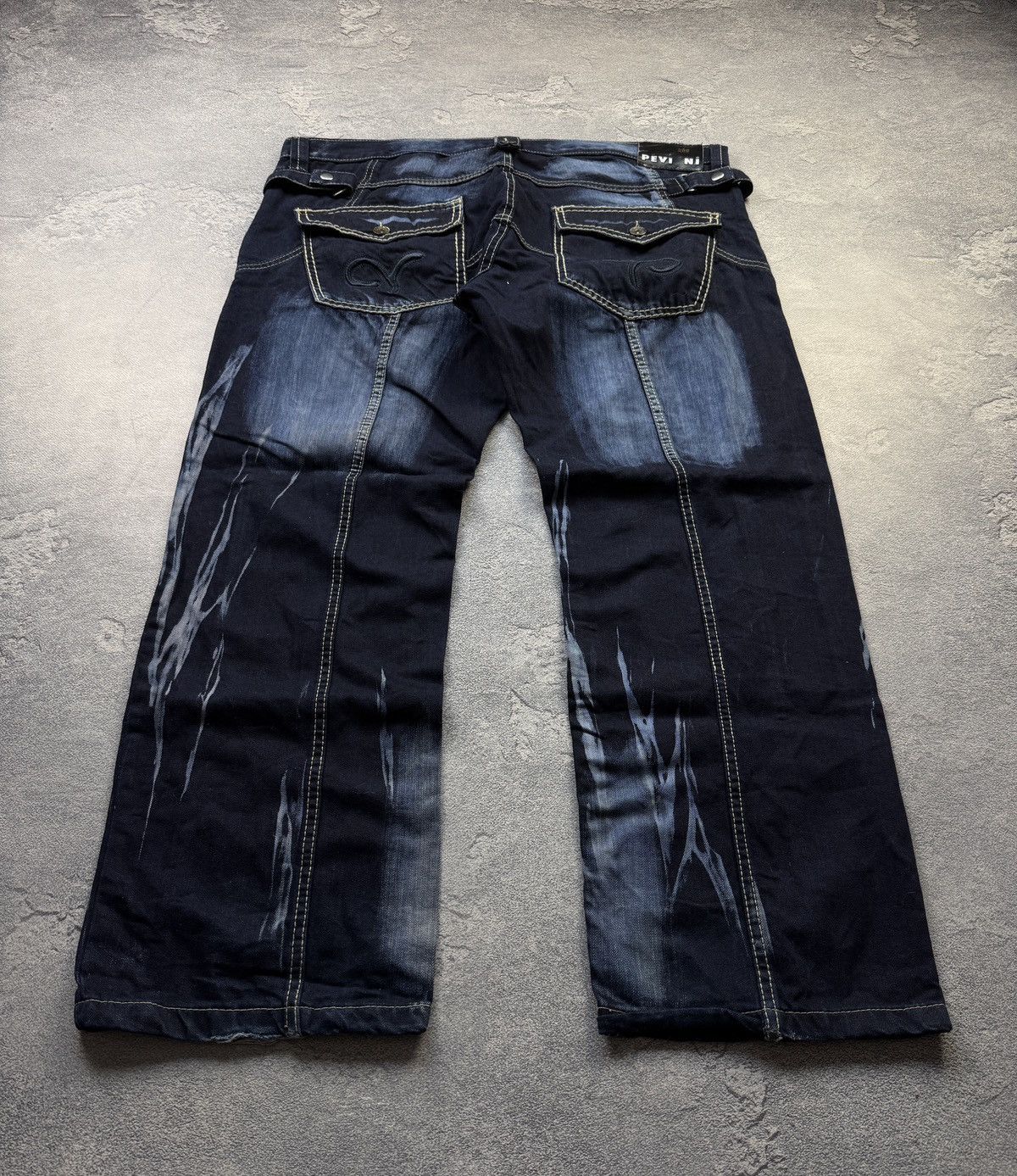 Other Y2K Archive Distressed Jeans Denim Heavy Stitch LGB Style Size US 42 / EU 58 - 2 Thumbnail