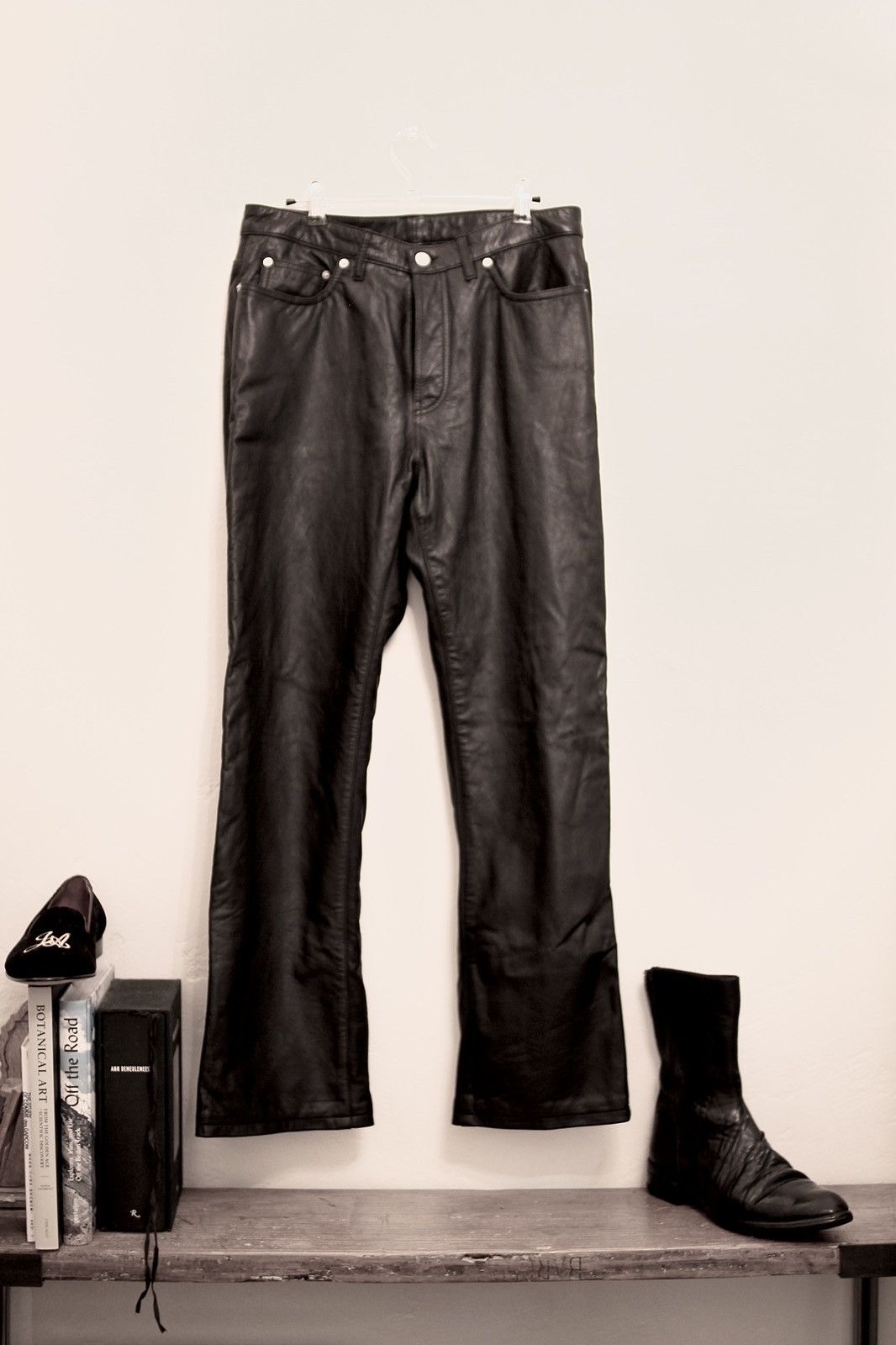 Isamu Katayama Backlash Final drop: New Full grain black leather pants Size US 32 / EU 48 - 1 Thumbnail