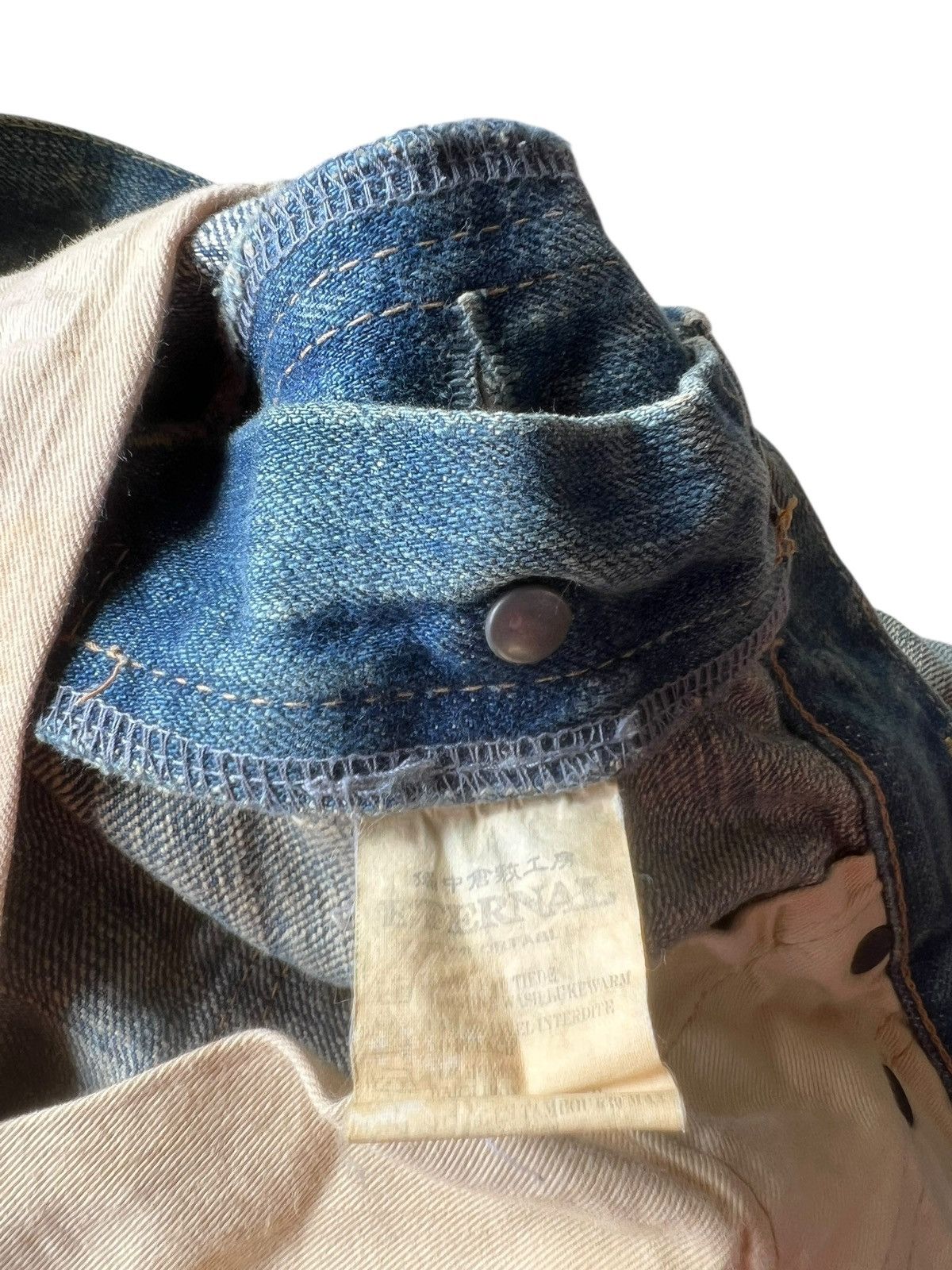 Eternal ETERNAL Japan Buttonfly Distressed Aging Mud Denim Jeans Size US 34 / EU 50 - 22 Thumbnail