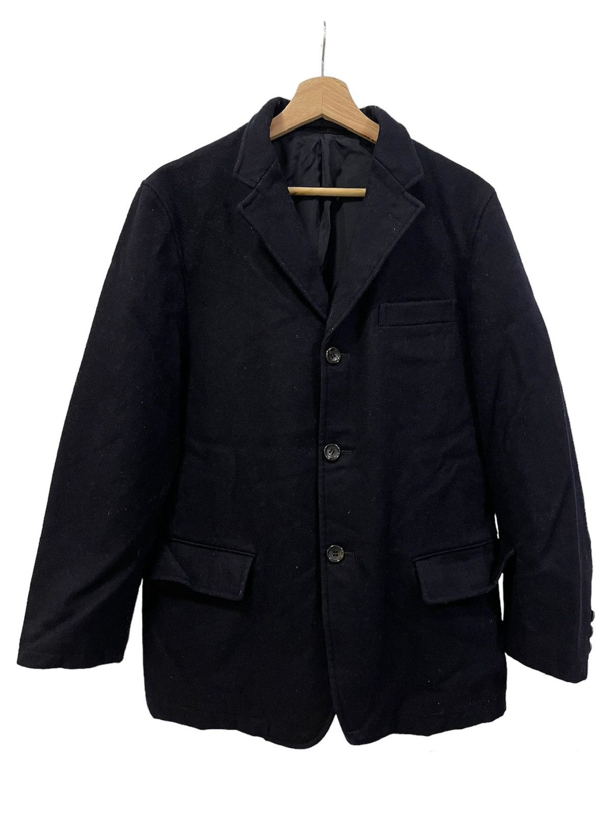 Comme des Garcons AD2001 Comme Des Garcons Homme Wool Coat Jacket Size US S / EU 44-46 / 1 - 1 Thumbnail