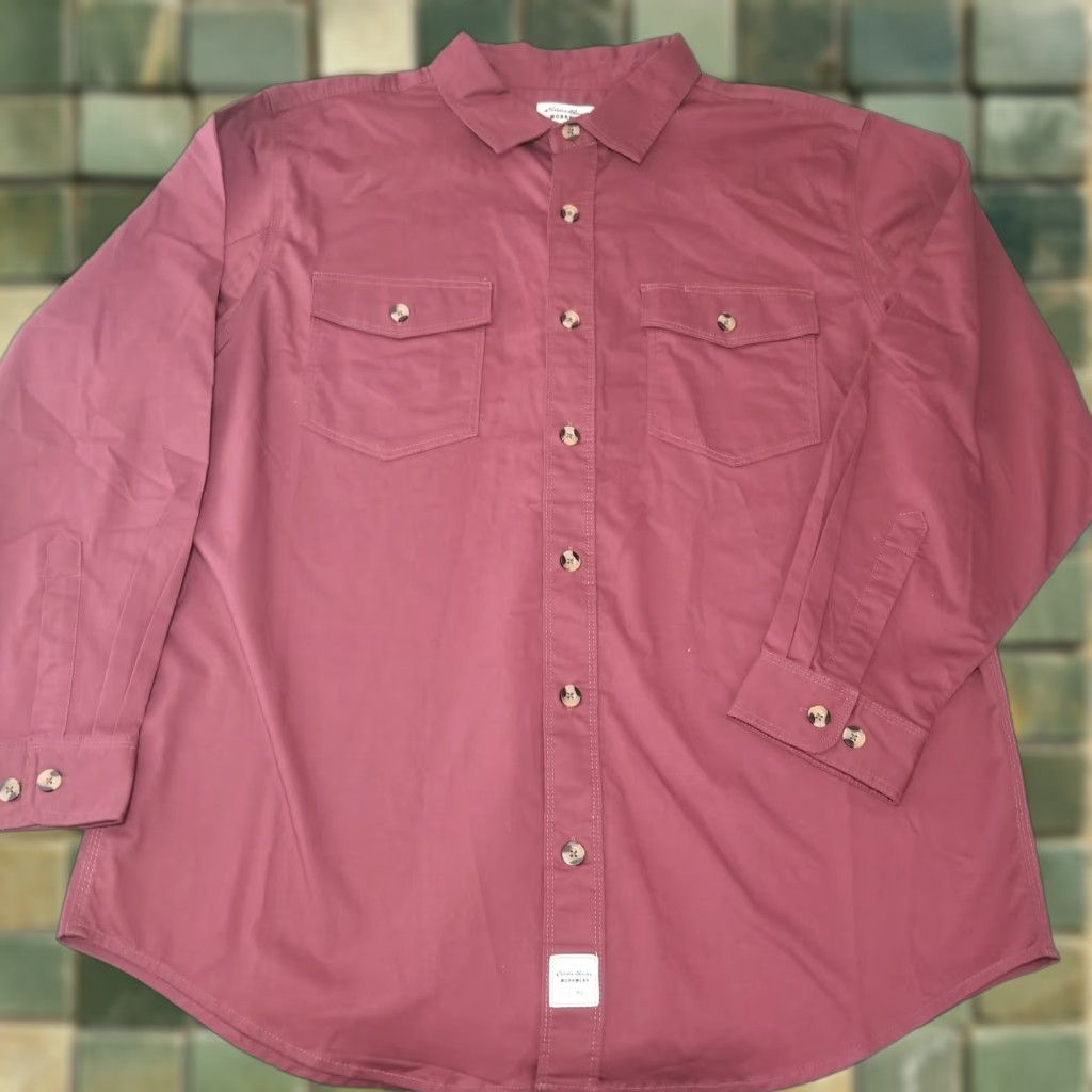 Eddie Bauer Eddie Bauer Shirt Mens Extra Large Burgundy Workwear Long Sleeve Logger Cotton Size US XL / EU 56 / 4 - 1 Thumbnail