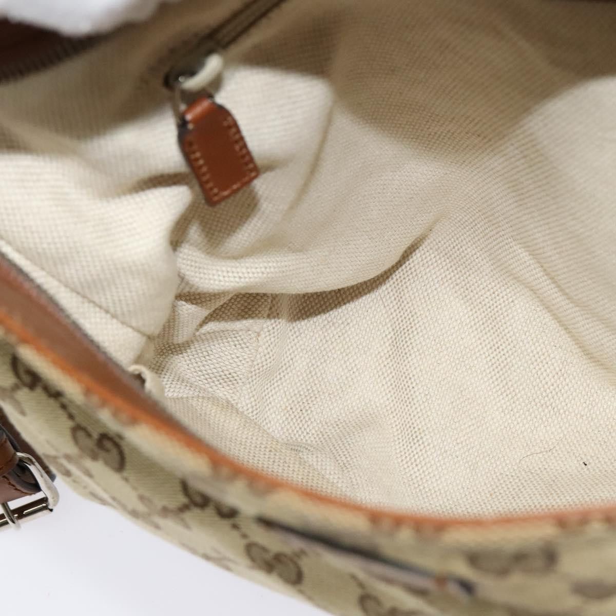 Gucci GUCCI GG Canvas Web Sherry Line Shoulder Bag Beige Red Green Size ONE SIZE - 18 Thumbnail