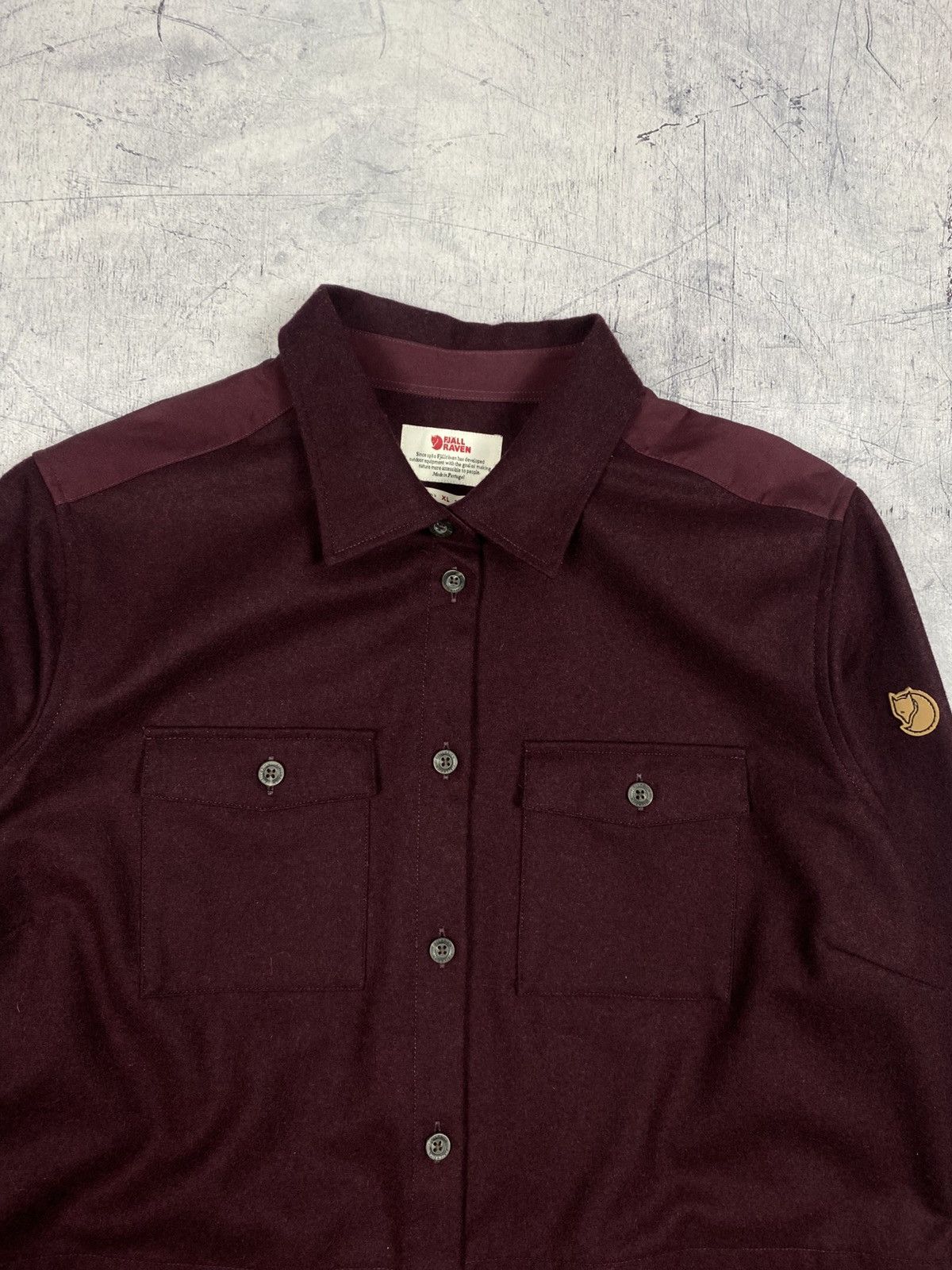 Fjallraven Fjällräven Övik Re-Wool Shirt Women’s Burgundy Wool Outdoor Size XL / US 12-14 / IT 48-50 - 6 Thumbnail