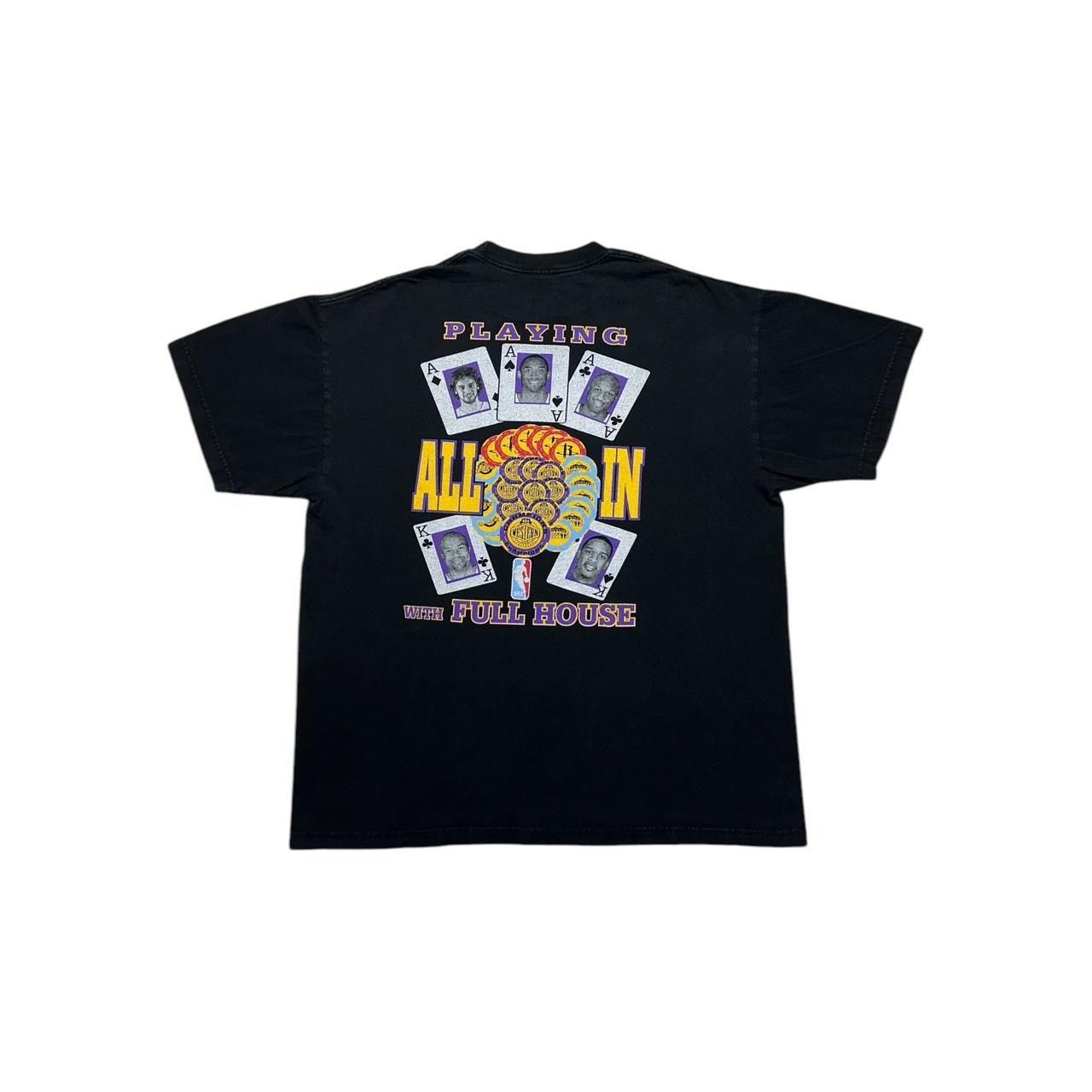 NBA × Vintage Y2K Los Angeles Lakers Back 2 Back Playing Cards T-Shirt Size US XXL / EU 58 / 5 - 1 Thumbnail
