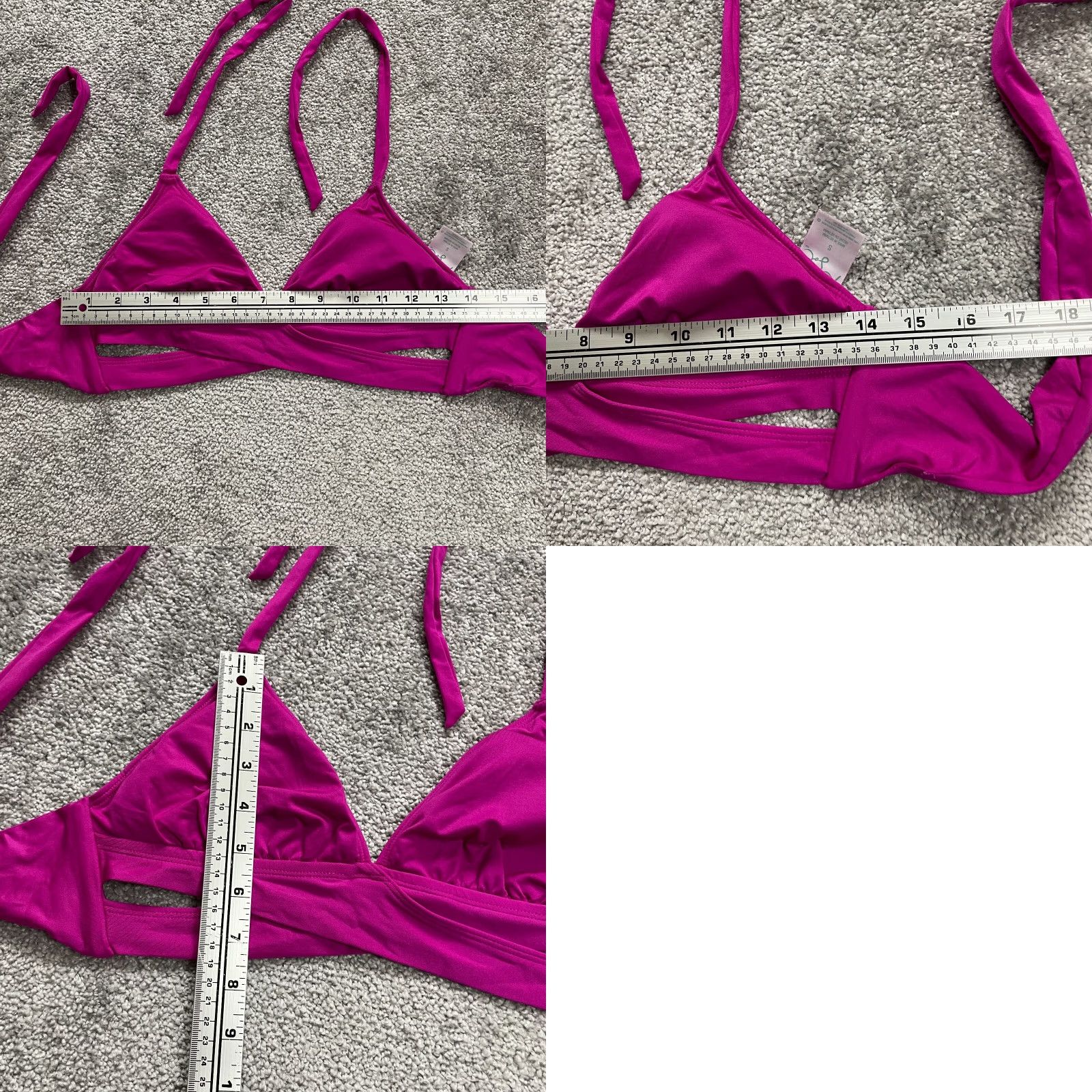 Vintage Kona Sol Bikini Top Women S Purple Halter Back Tie Beach Swimwear Top Adult Small, Nylon Spandex, Adjustable Strap, Beach Theme, Women’s Ittens? Size S / US 4 / IT 40 - 8 Thumbnail