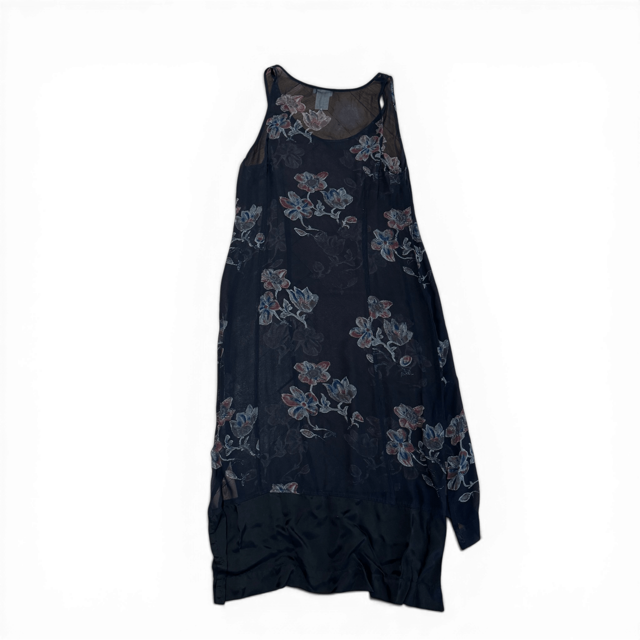 Dries Van Noten 90s Sheer Floral Silk Dress Size S / US 4 / IT 40 - 2 Thumbnail