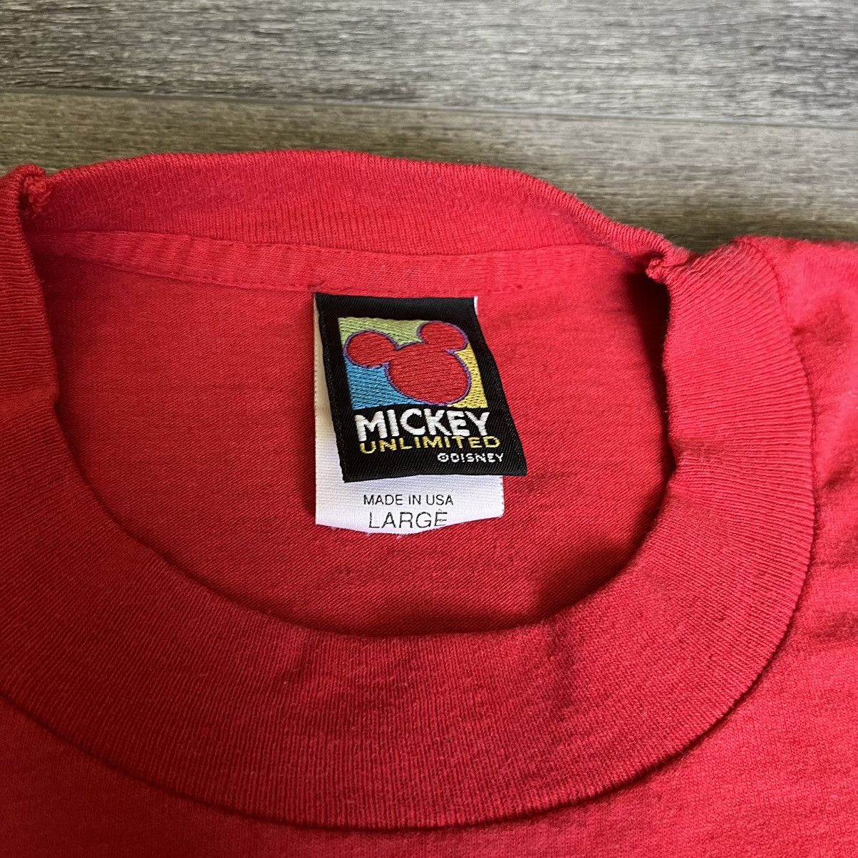 Disney × Mickey Inc × Vintage Vintage 1990s Disney Mickey Mouse Unlimited Beach Logo Tee Size US L / EU 52-54 / 3 - 5 Thumbnail