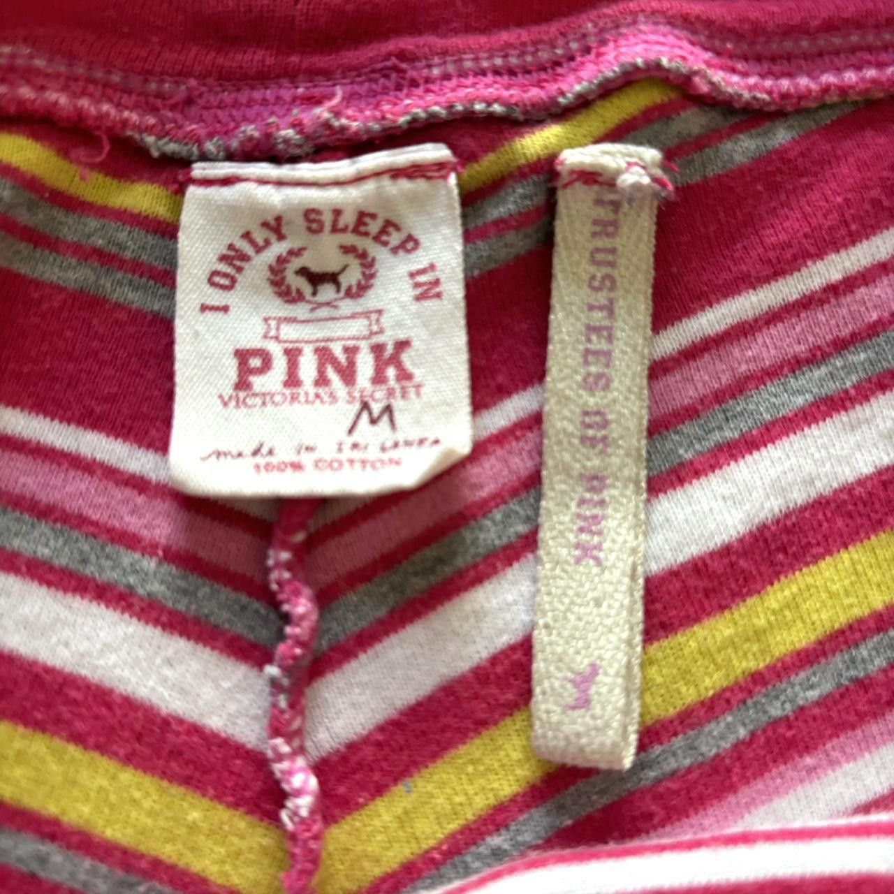Designer Vintage Y2k Victoria's Secret Pink Striped Pajama sweatpants Size 30" / US 8 / IT 44 - 4 Thumbnail
