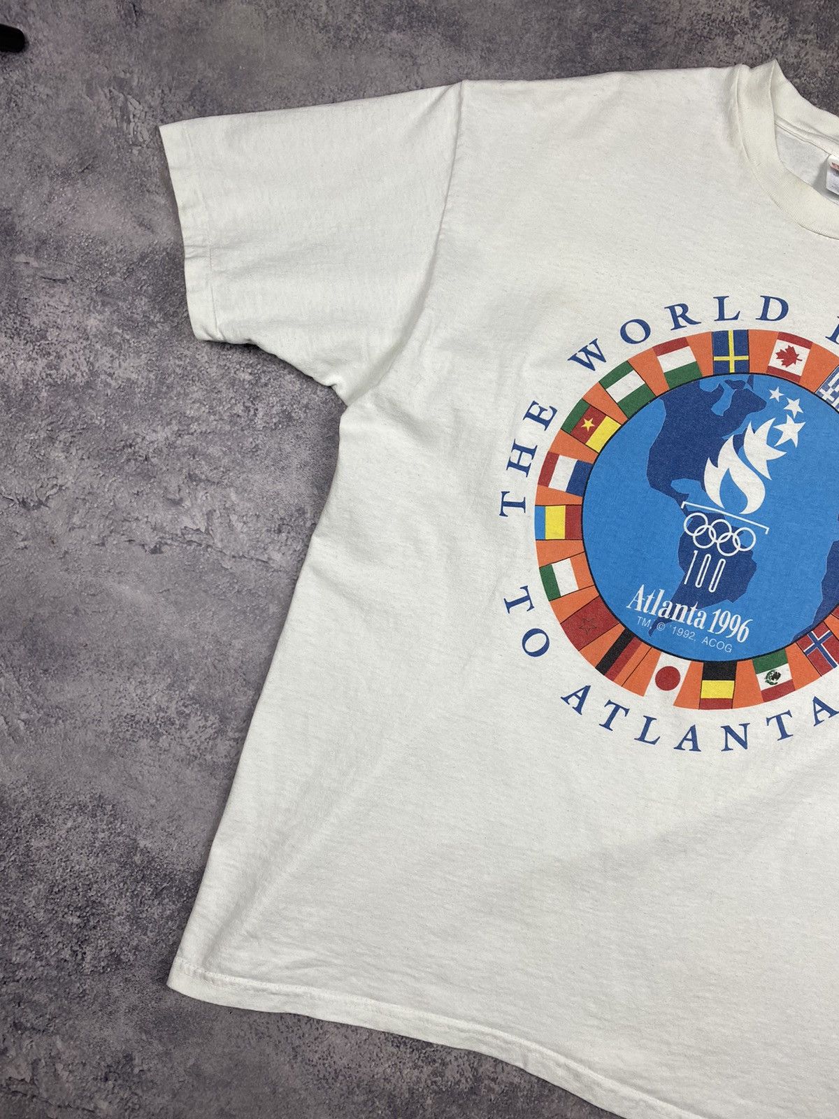 Vintage Vintage Atlanta 1996 Olympics Game Tee Size US XL / EU 56 / 4 - 4 Thumbnail