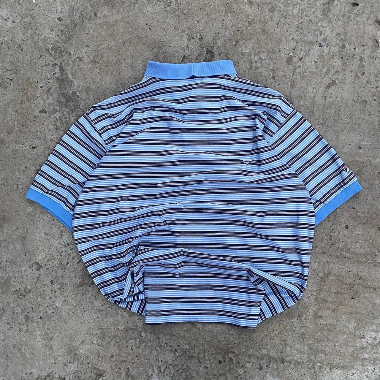 Fila Vintage Fila Polo Striped Size L Y2K 00s USA Basic Fit Tee Size US L / EU 52-54 / 3 - 2 Thumbnail