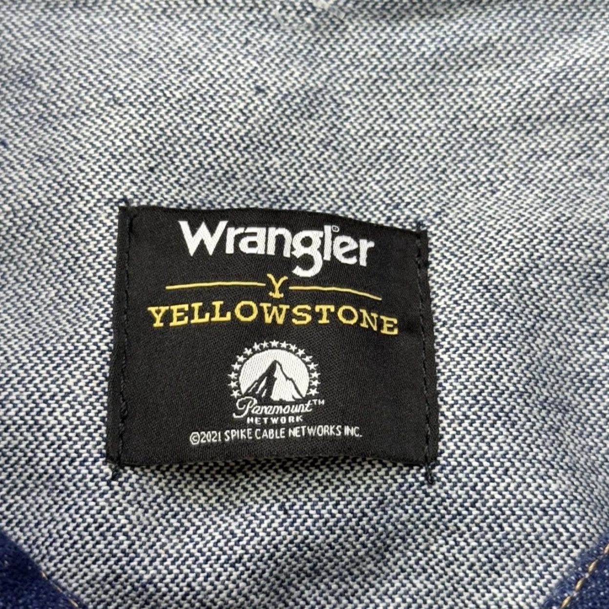 Wrangler VINTAGE Wrangler Yellowstone Jacket Mens 2XLT Blue Denim Western Skull Back Graphic Size US XXL / EU 58 / 5 - 4 Thumbnail