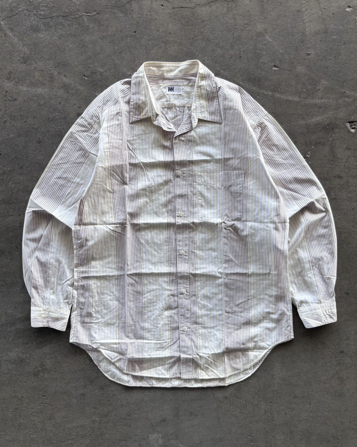 Issey Miyake × Japanese Brand Issey Miyake Design Studio Brown Button Up Shirt Size US L / EU 52-54 / 3 - 1 Thumbnail