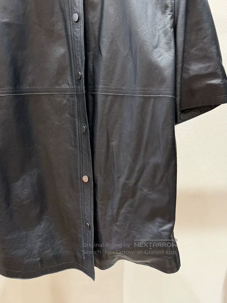 Brunello Cucinelli Brunello Cucinelli Black short-sleeved leather jacket, loo Size US XS / EU 42 / 0 - 3 Thumbnail