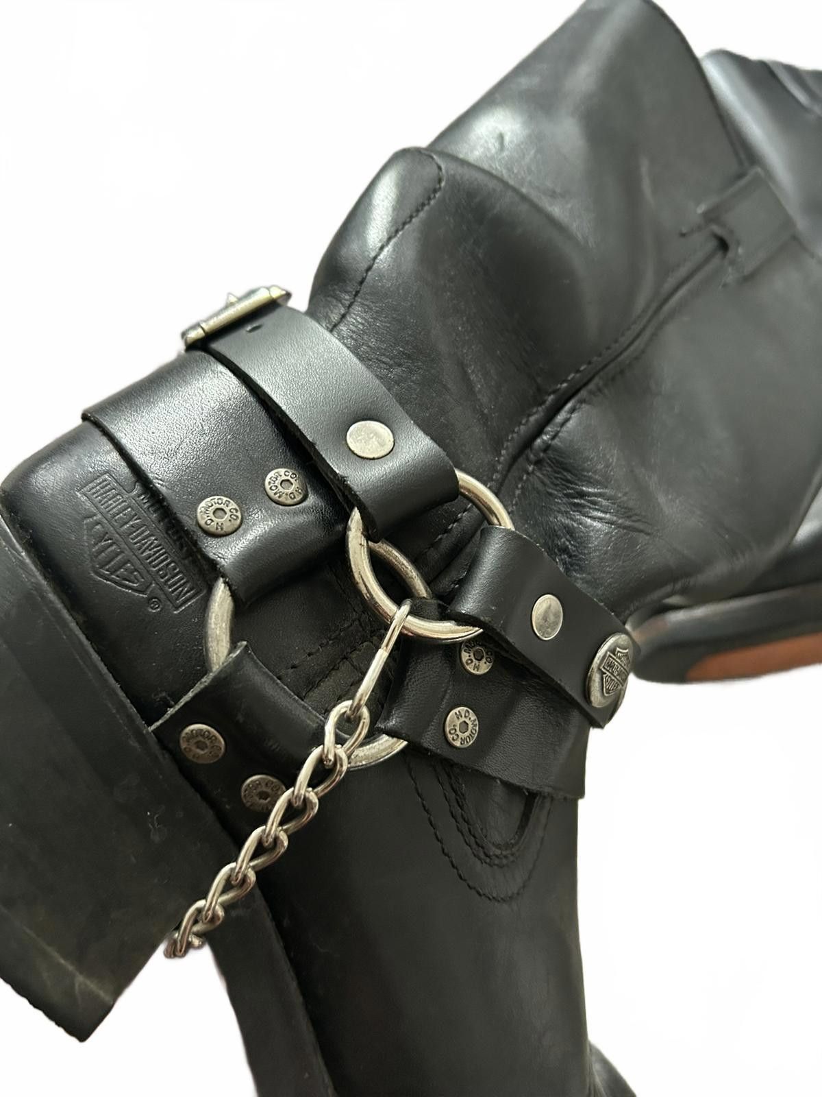 Harley Davidson Vintage Harley-Davidson Black Leather Harness Boots Size US 9 / IT 39 - 4 Thumbnail