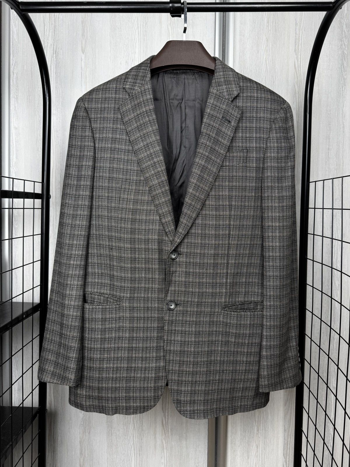 Emporio Armani G Line Exclusive Fabric Grey Checkered Blazer