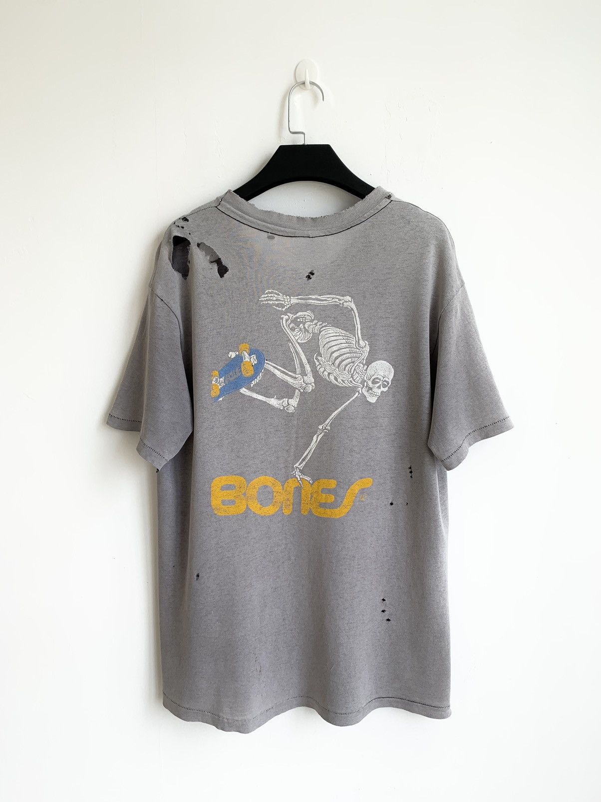 Powell Peralta Vintage 80s Powell Peralta Bones Skeleton Distressed Shirt Size US L / EU 52-54 / 3 - 1 Thumbnail