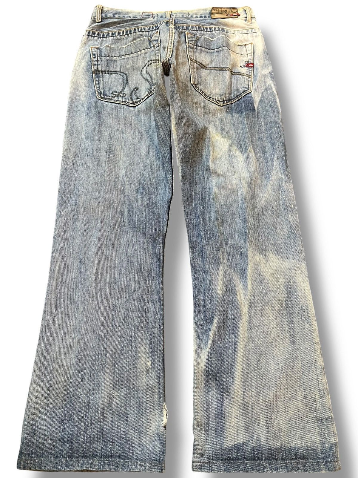 Quiksilver Vintage Quik Jean By Quiksilver Acid Wash Loose Denim Size US 31 - 6 Thumbnail