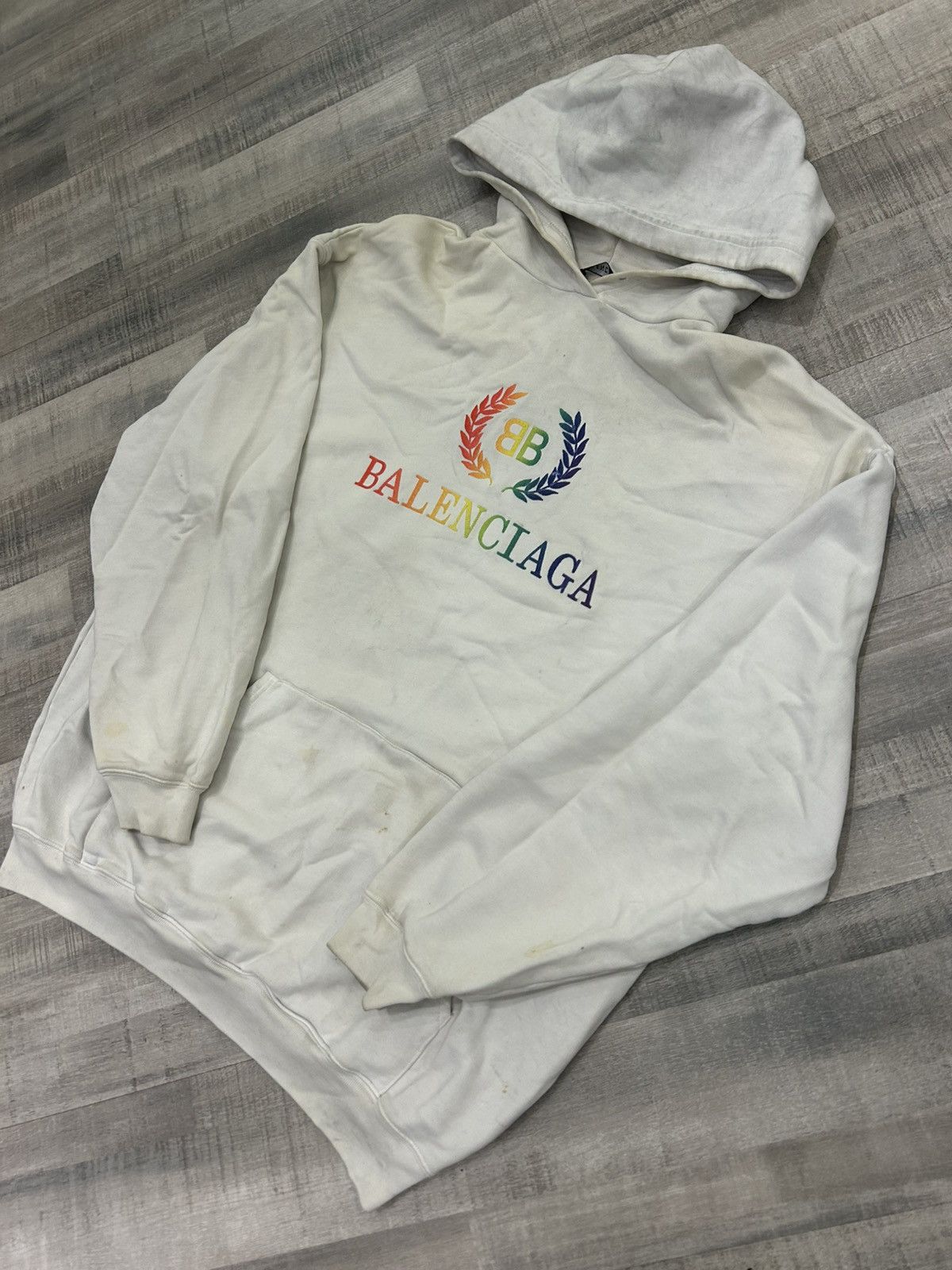 Balenciaga Balenciaga BB Rainbow Logo Hoodie Size US S / EU 44-46 / 1 - 3 Thumbnail