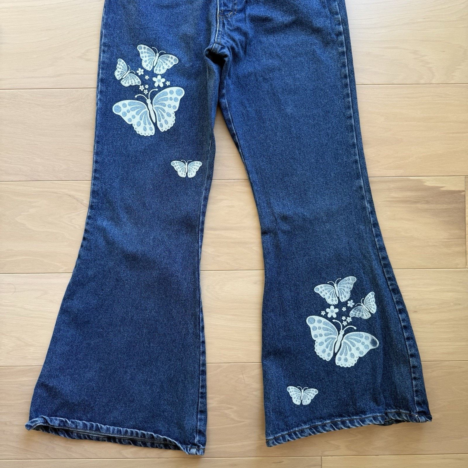 Vintage Vintage Joy Flare Jeans 27 Blue Y2K Bell Bottoms Made in USA Size 27" / US 4 / IT 40 - 4 Thumbnail