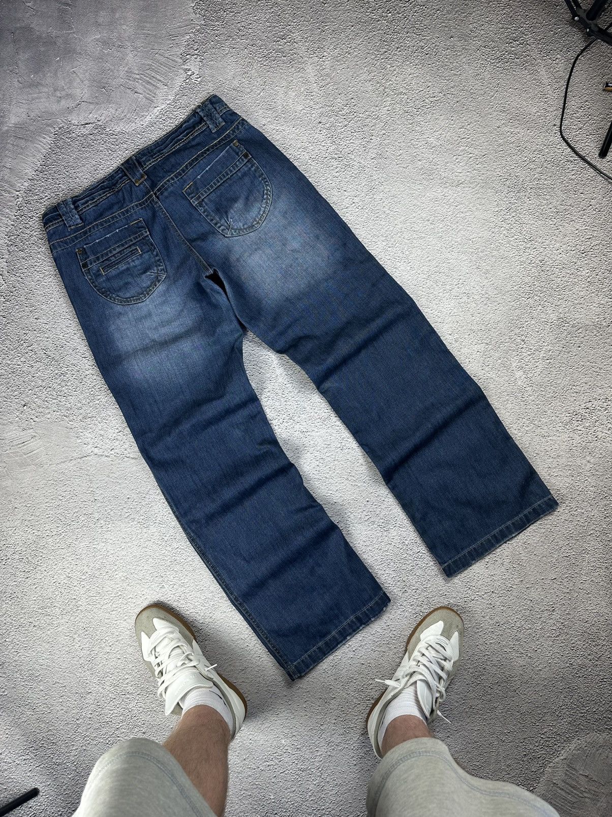 If Six Was Nine Vintage Baggy Jeans Faded Japan Trashed Y2K Avant Garde SK8 Size 32" / US 10 / IT 46 - 2 Thumbnail