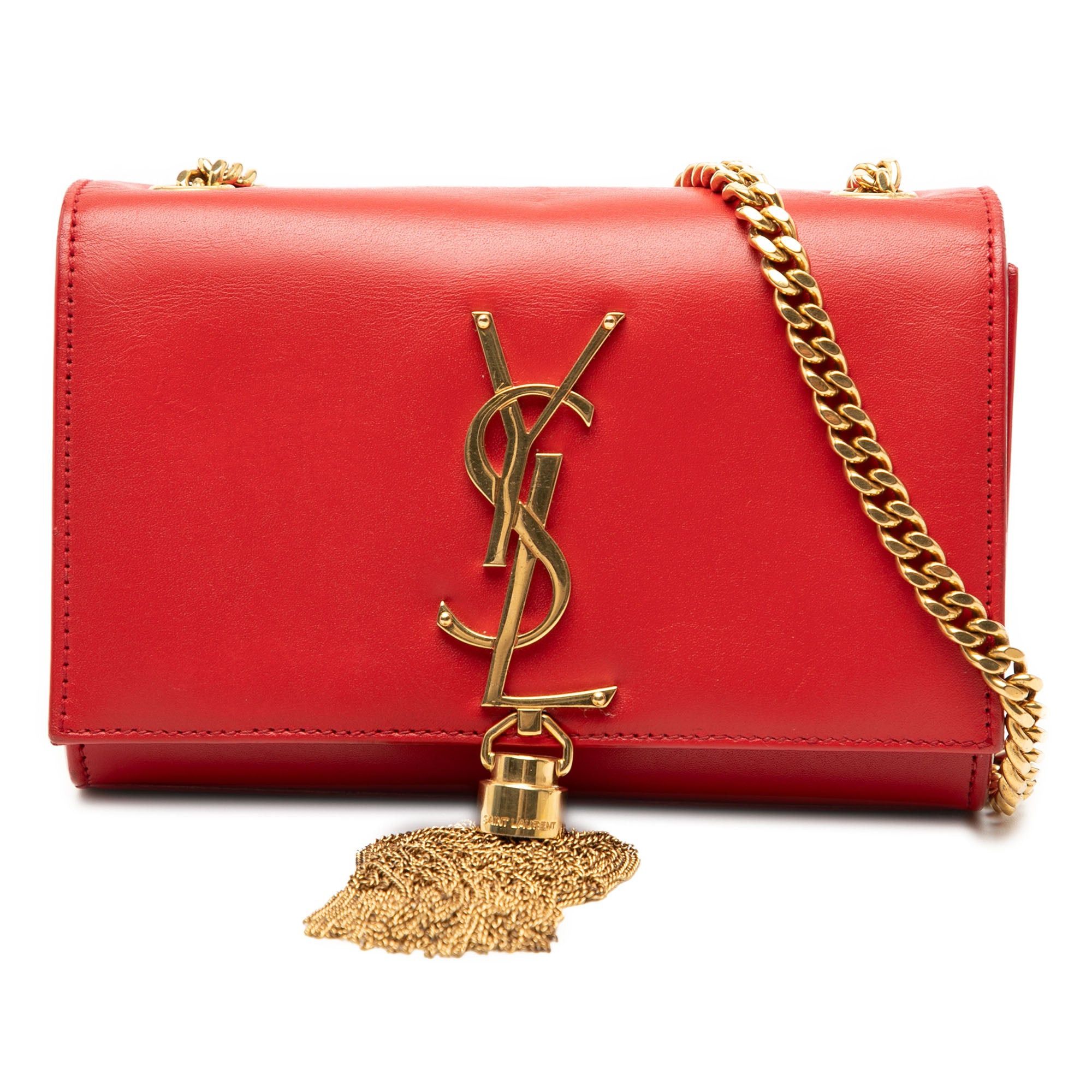 Saint Laurent Paris Small Smooth Calfskin Monogram Kate Tassel Crossbody Size ONE SIZE - 1 Thumbnail