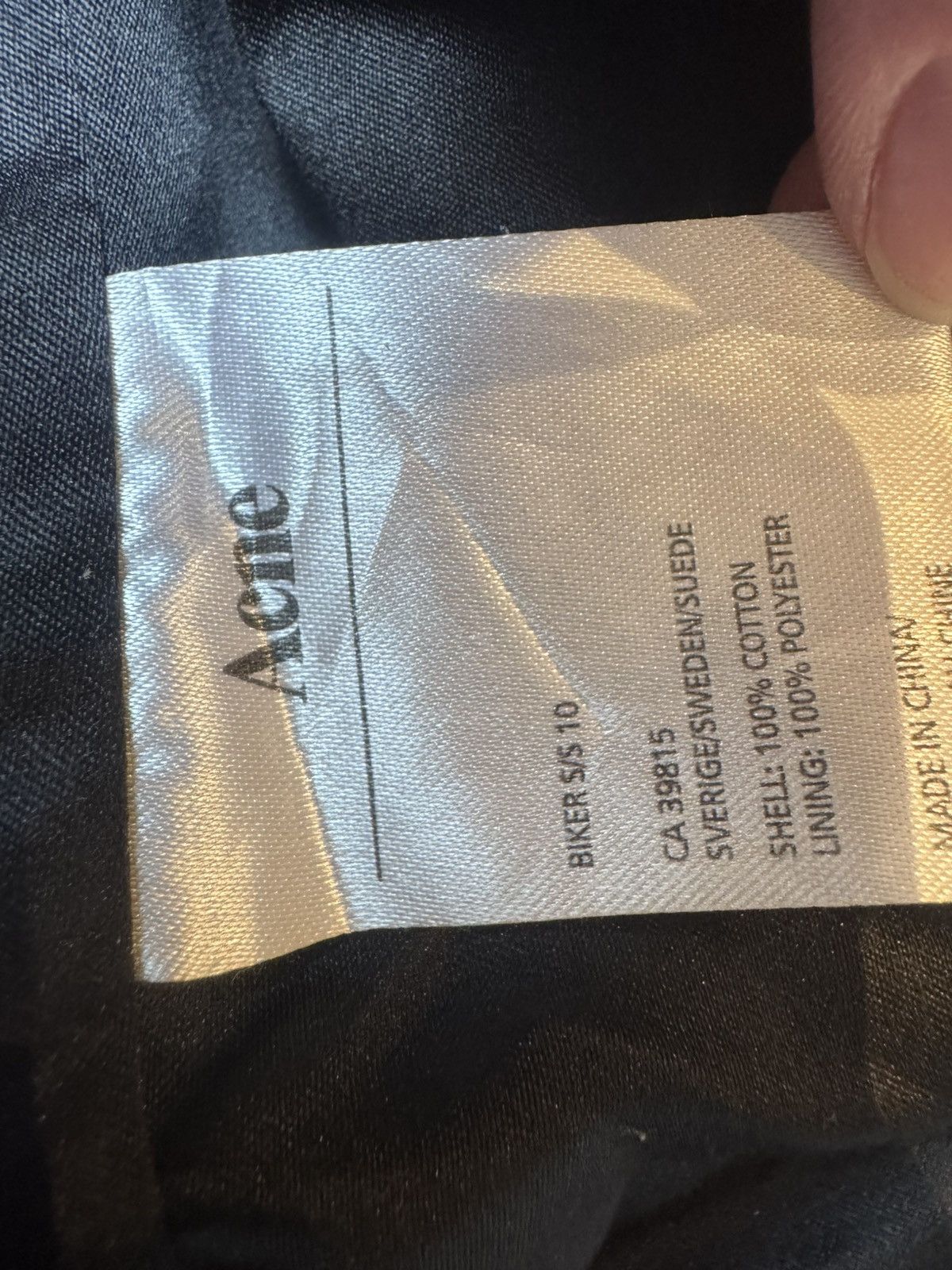 Acne Studios Acne Studios "Pop Classics" Cotton Canvas Biker Jacket Size US S / EU 44-46 / 1 - 10 Thumbnail