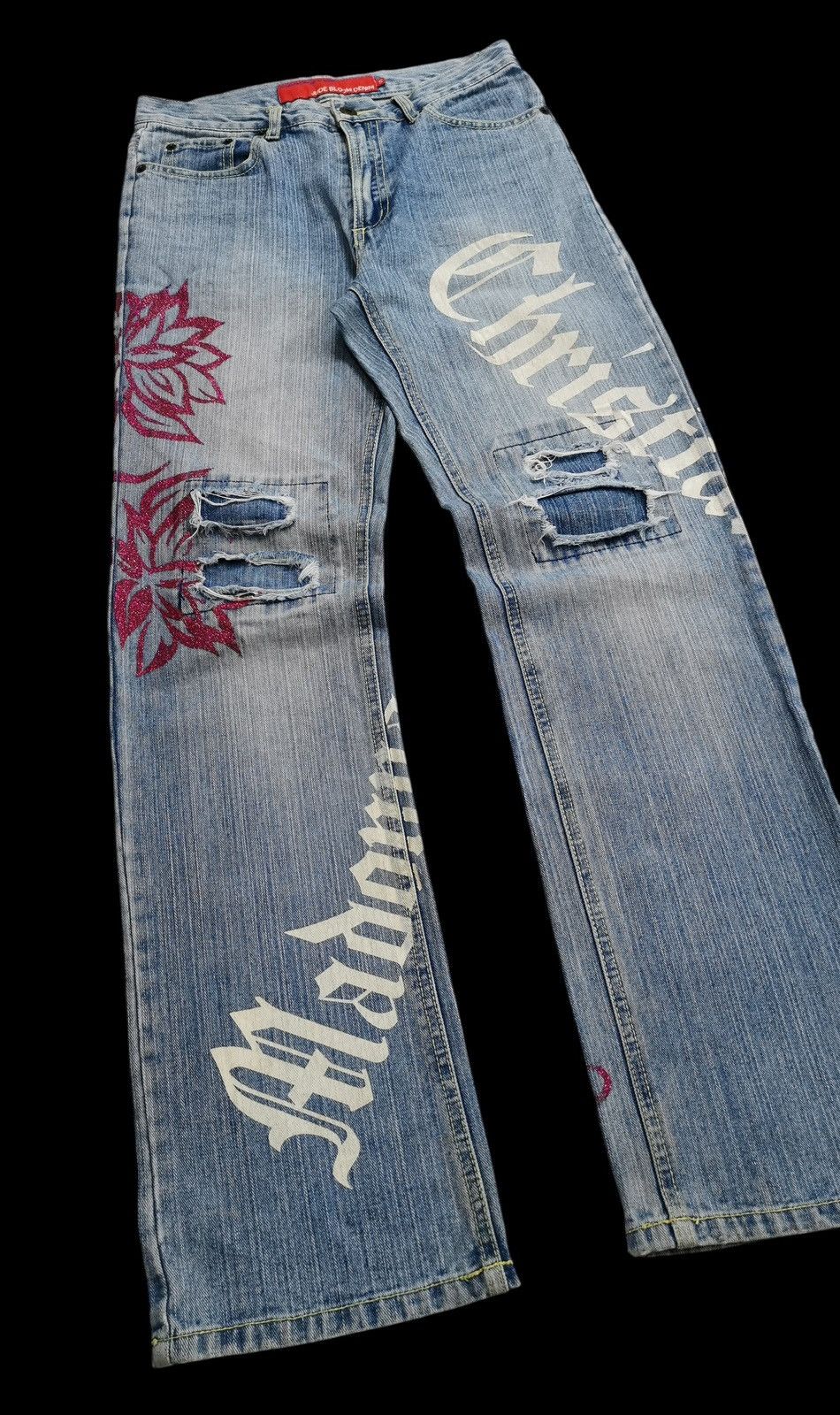 Kapital Jude Bloom Denim Y2K Graphic Jeans Patchwork Like Kapital Size US 29 - 6 Thumbnail