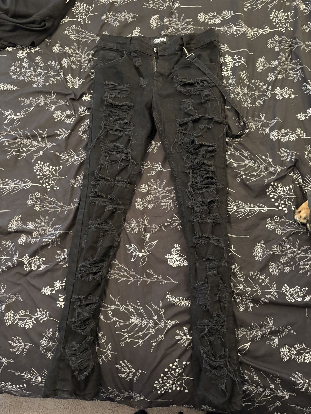 Other Outsider black distressed denim Size US 30 / EU 46 - 1 Thumbnail