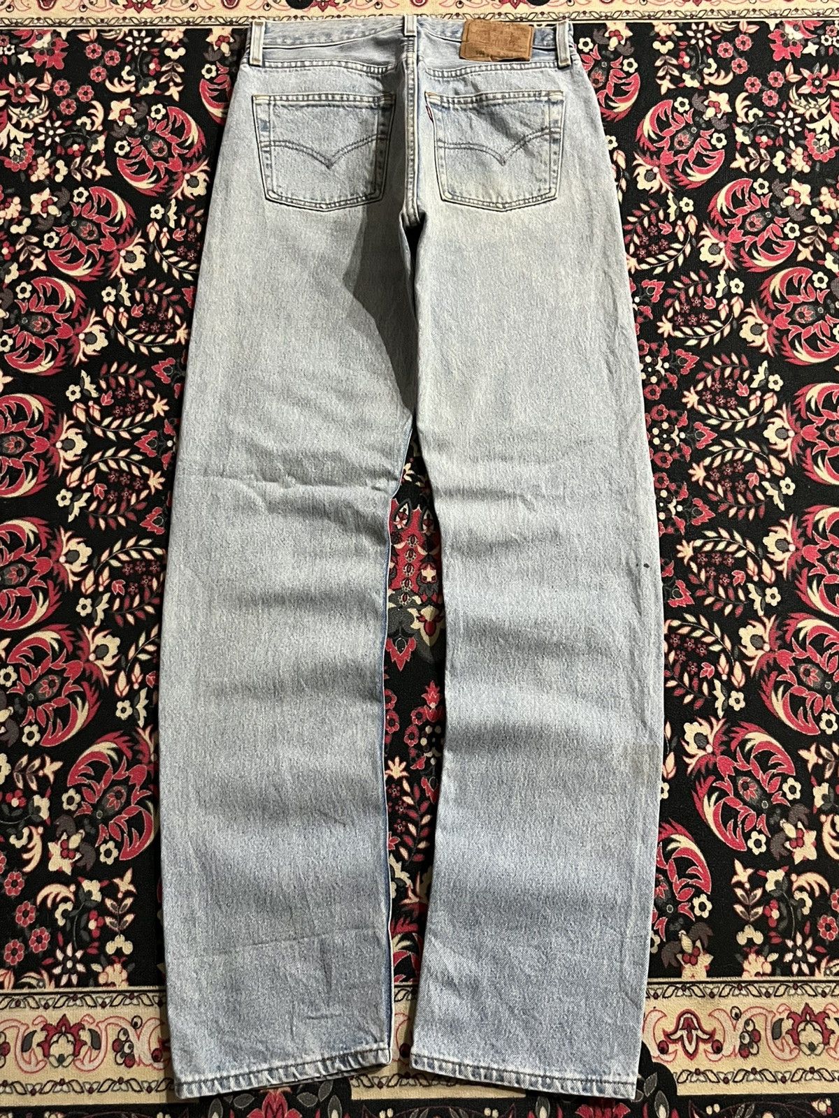 Levi's Vintage Y2K Levi’s 501 Light Blue Washed Distressed Jeans Size 30" / US 8 / IT 44 - 2 Thumbnail