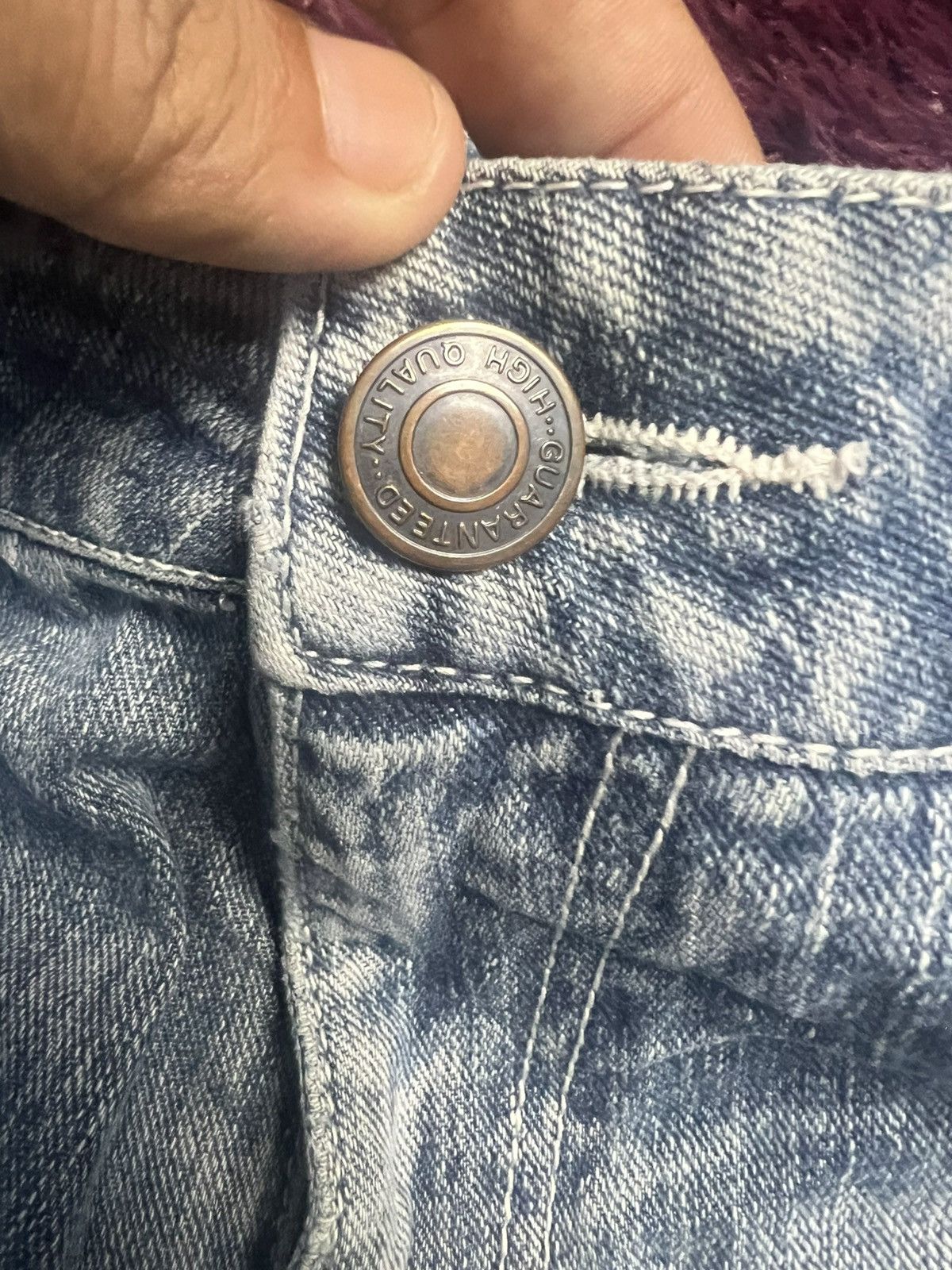 Japanese Brand Y2K Winged Skull Graphic Jeans Japanese Streetwear Denim(45) Size US 33 - 6 Thumbnail