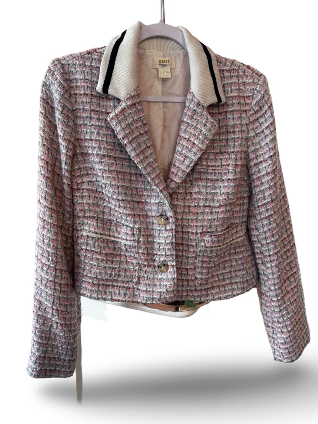 Anthropologie Maeve by Anthropologie Tweed Cropped Blazer - US Size 6 Size M / US 6-8 / IT 42-44 - 2 Thumbnail