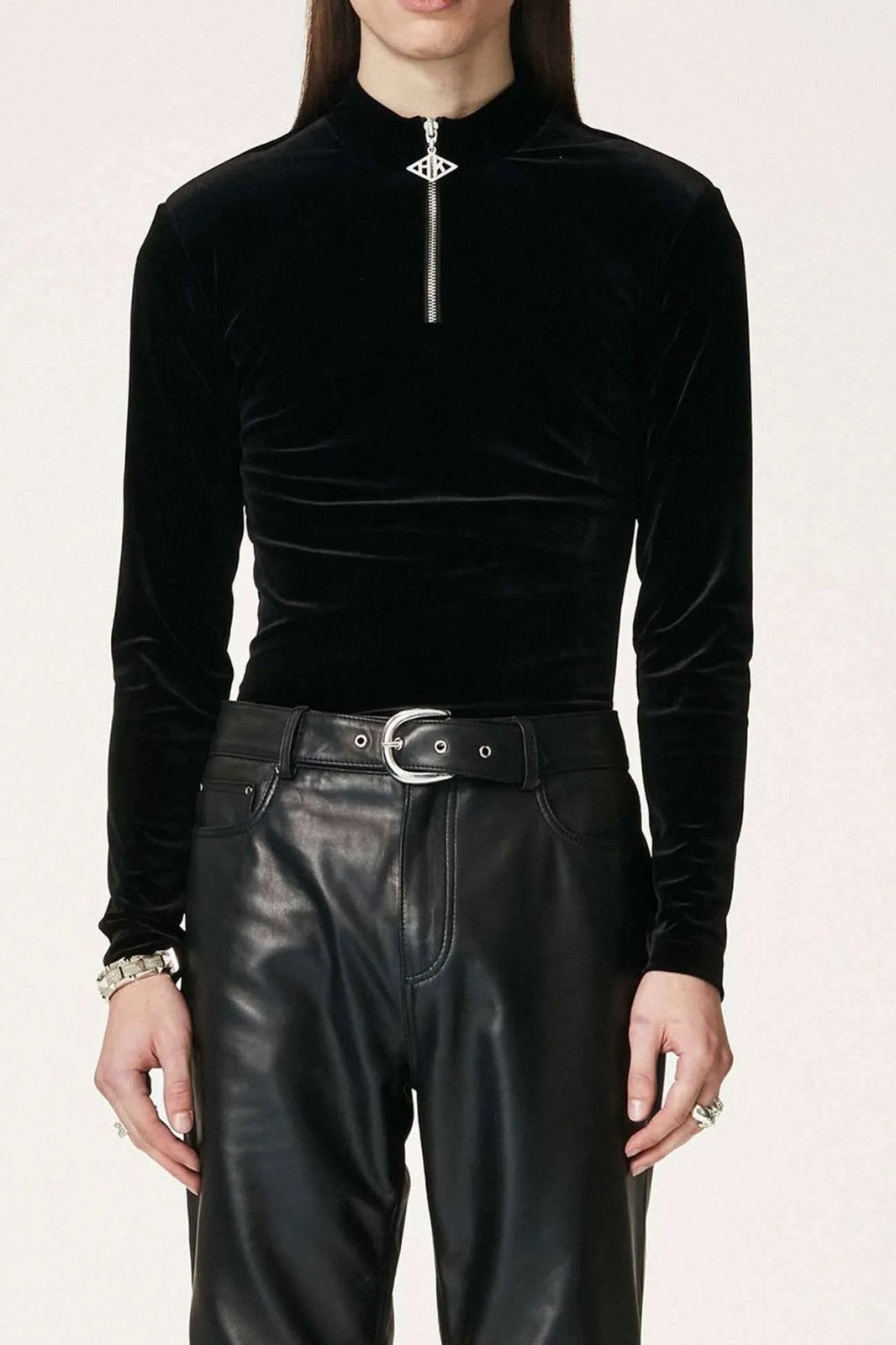 Han Kjobenhavn !DS! SS22 Han Kjobenhavn Half Zip Sharp Black Long Sleeve Size US M / EU 48-50 / 2 - 8 Thumbnail