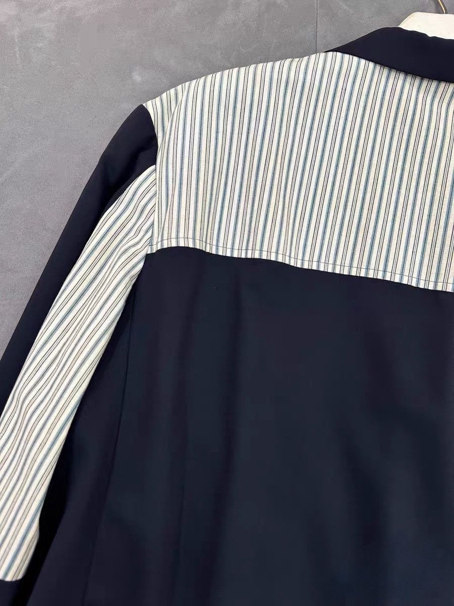 Yohji Yamamoto Yohji Yamamoto Pour Homme SS93 Pinstripe Switching Jacket Size US M / EU 48-50 / 2 - 11 Thumbnail